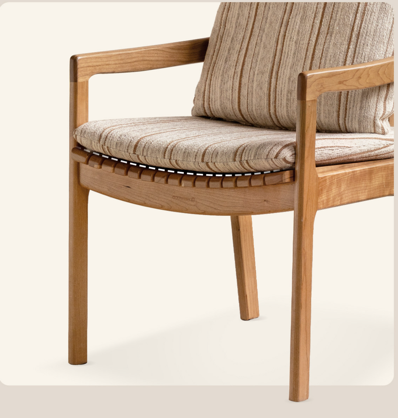 Cherry, Oak, Beech Solid Wood Book Chair Comfortable Soft Back Chair