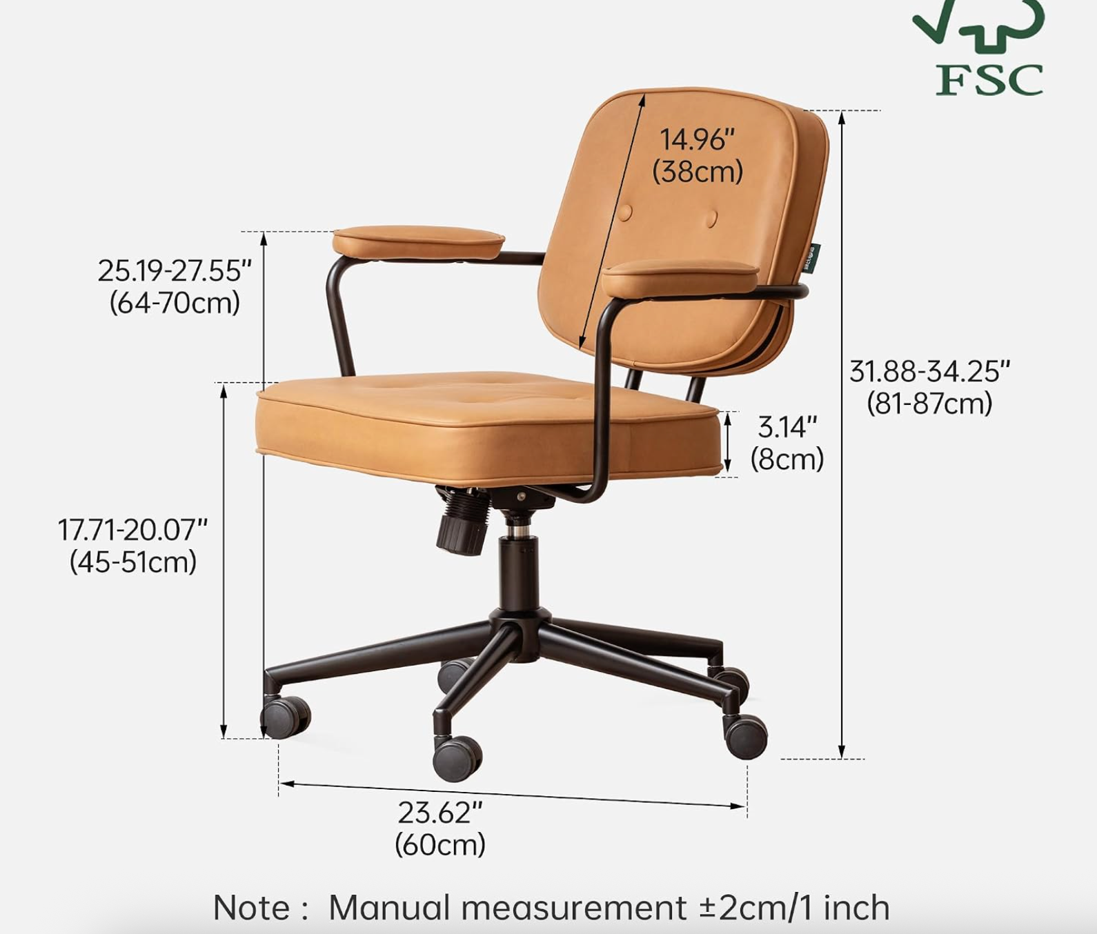 Swivel Office Chair with Armrests