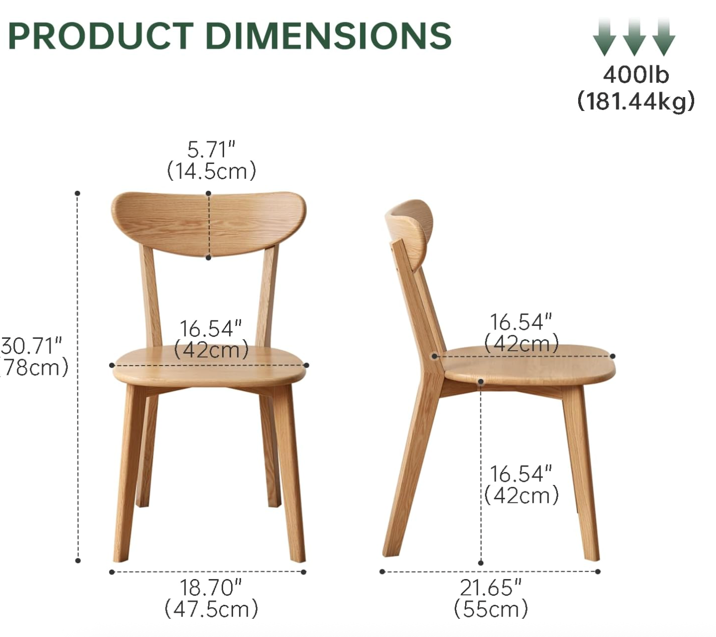 Oak Solid Wood Retractable Tabletop Dining Table