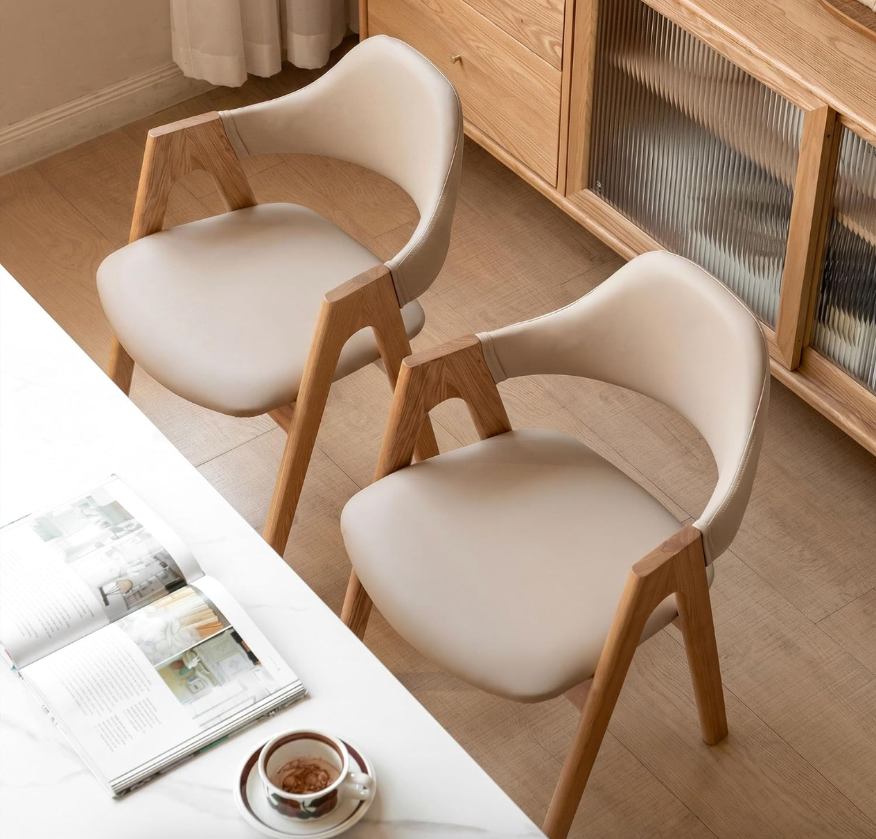 Black Walnut, Oak Solid Wood, Organic Leather, Armchair