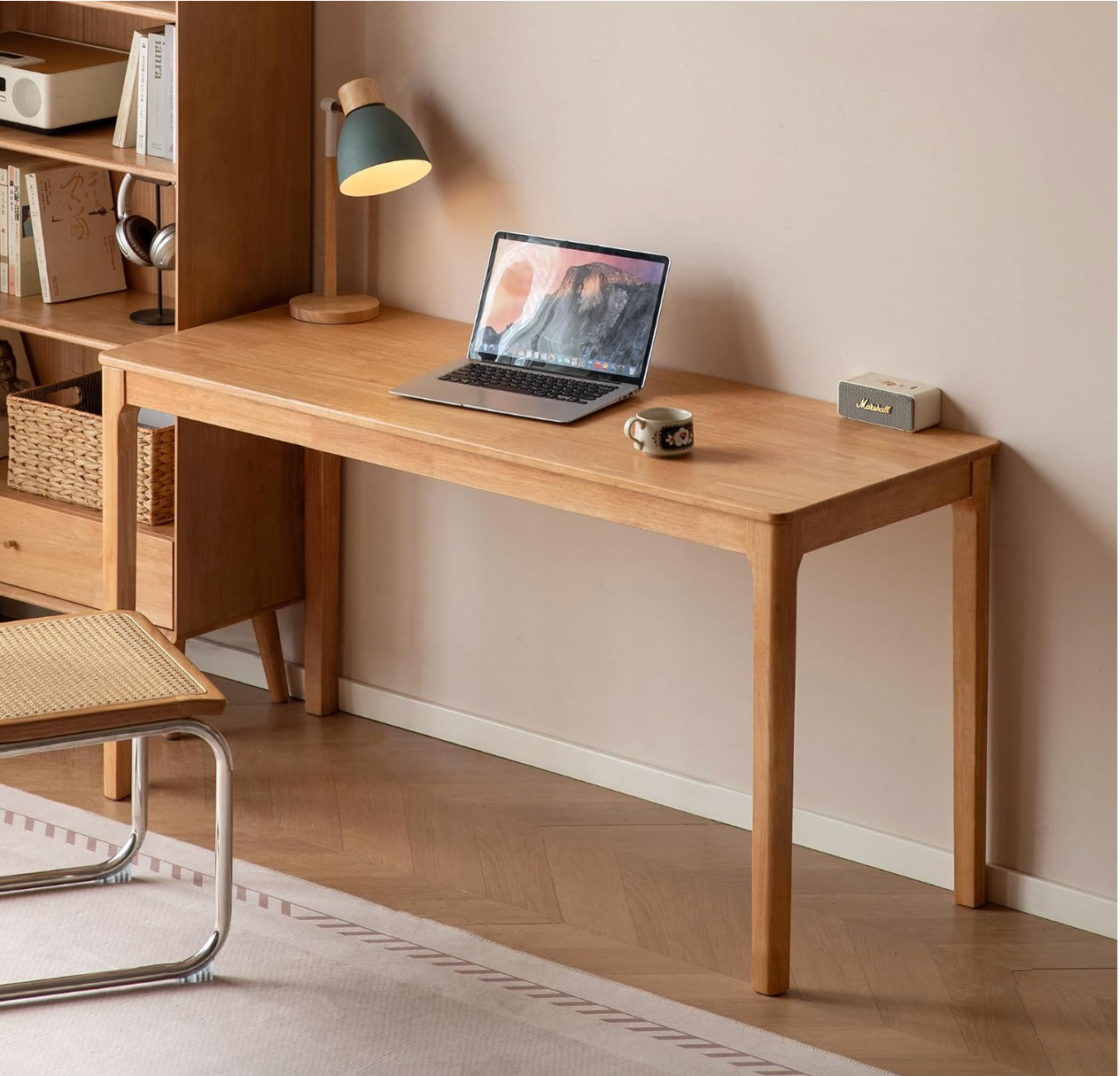 Rubberwood Solid Wood office Desk