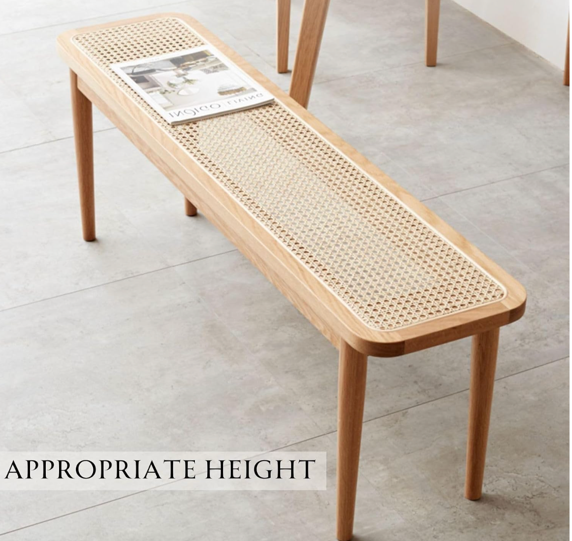 Oak solid wood Corded Bench