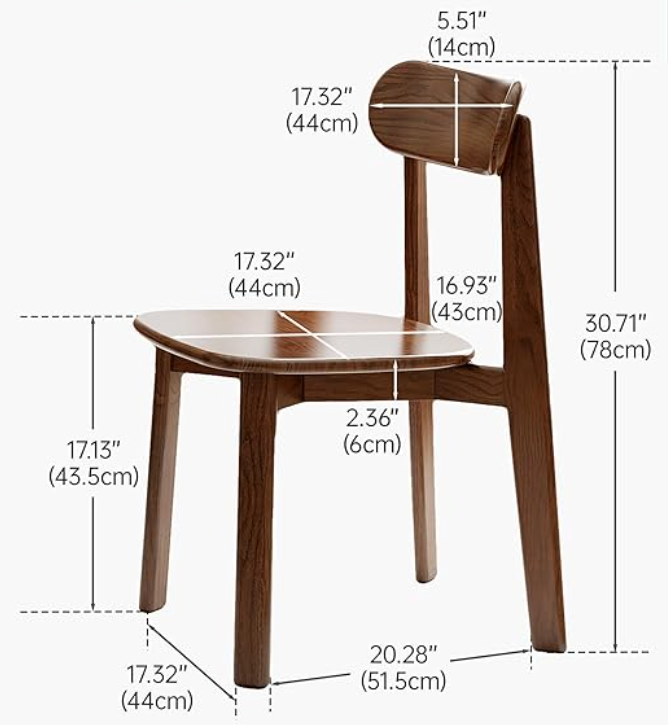 Black Walnut, Oak Solid Wood Round Dining Table with X-Shape Crossed Legs