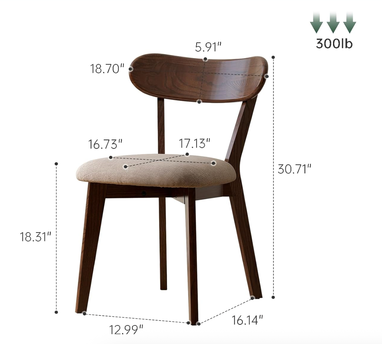Oak Solid Wood Folding Small Dining Table