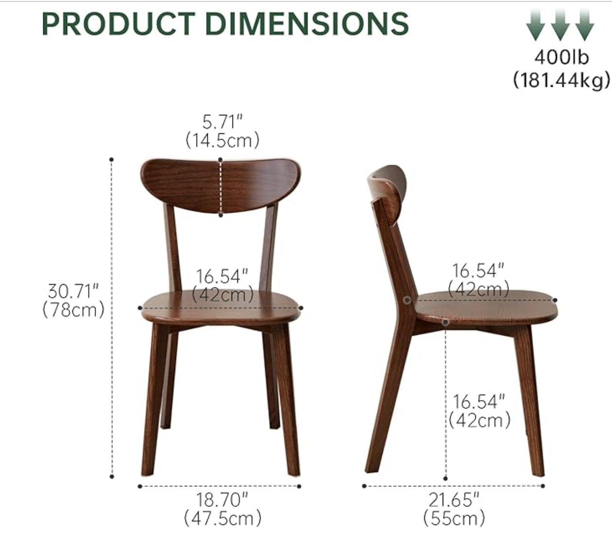 Oak Solid Wood Folding Small Dining Table