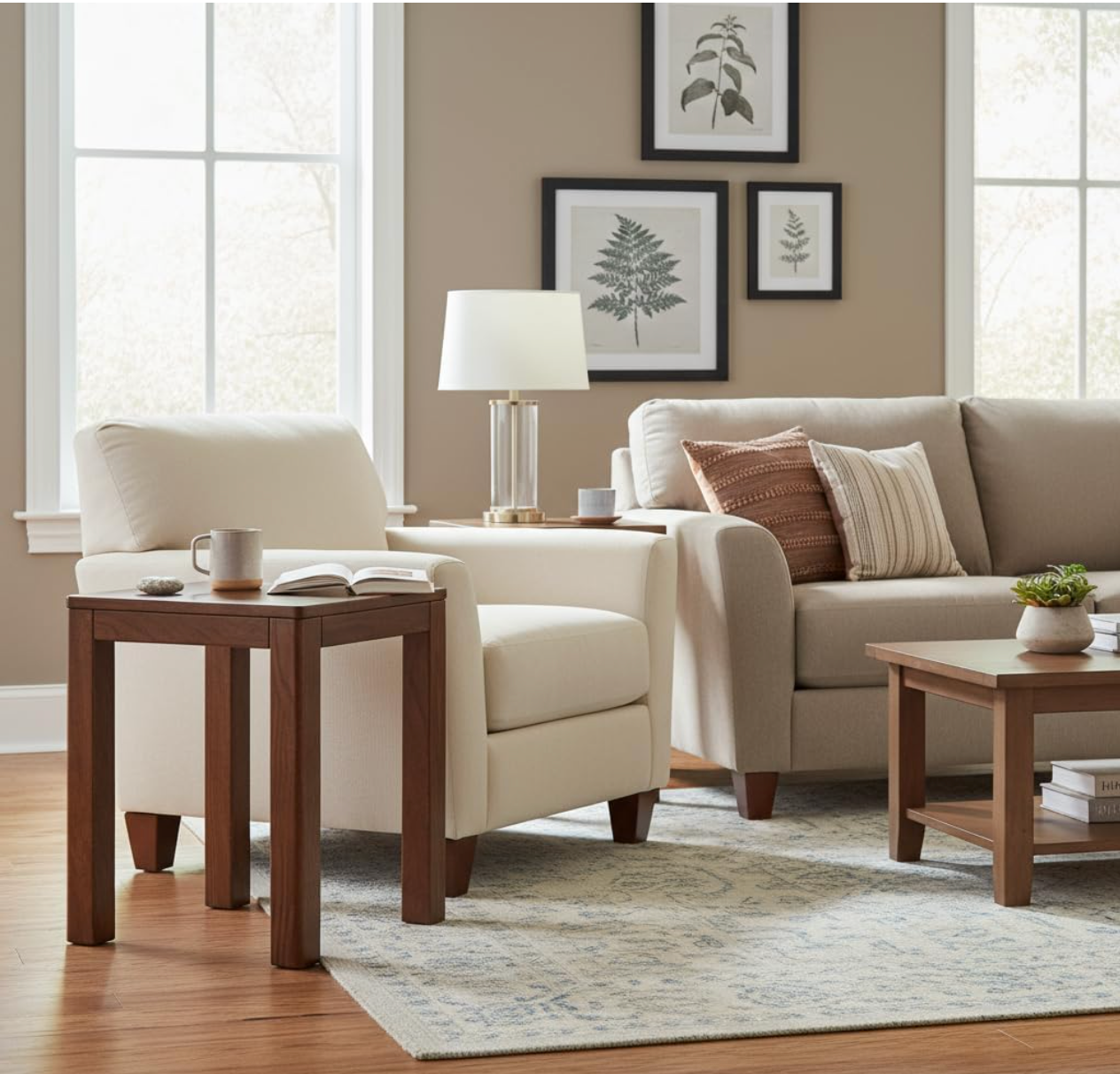 Oak Solid Wood Nordic Square Stool