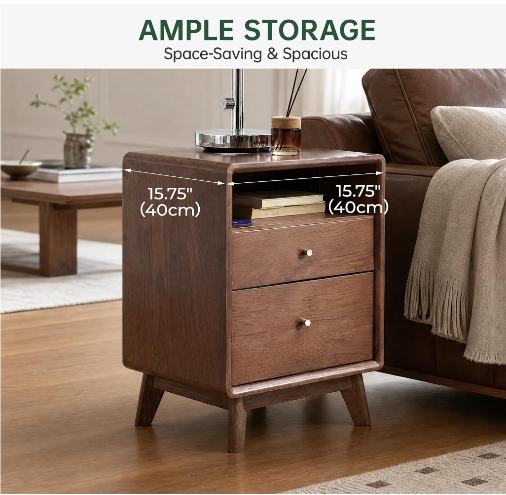 Oak Solid Wood Telescopic Vanity Table Cabinet