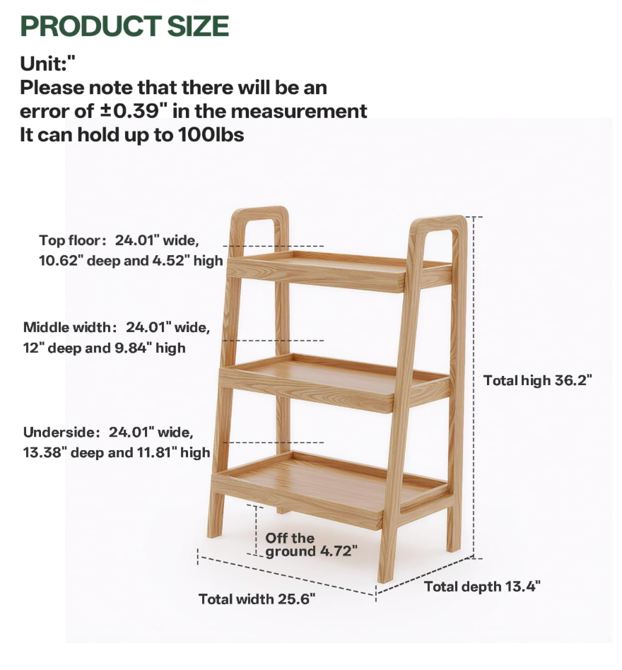 Oak Solid Wood Multi Layer Shelf, Bookshelves, Flower Racks (Copy)