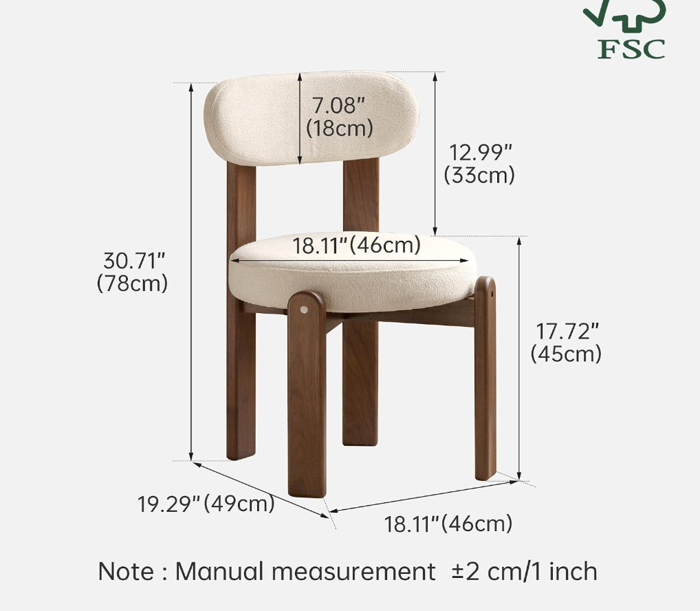 welcome Black Walnut, Oak Solid Wood Round Dining Table with X-Shape Crossed Legs