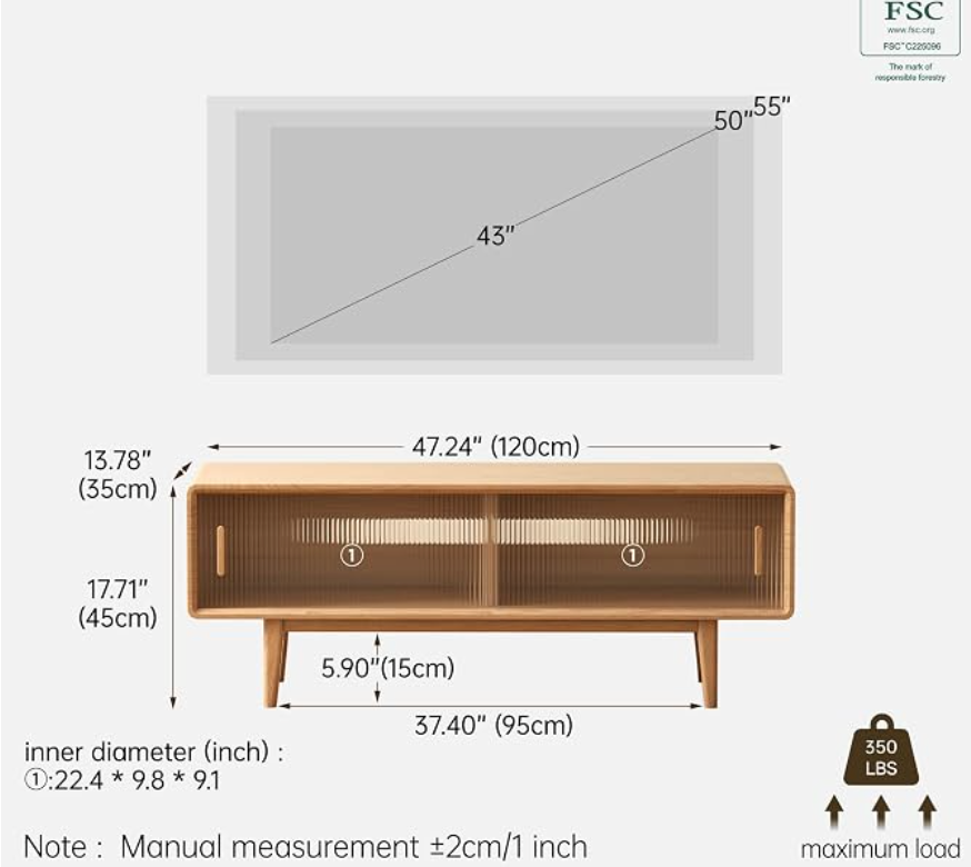 Oak Solid Wood Nordic Modern TV Stand