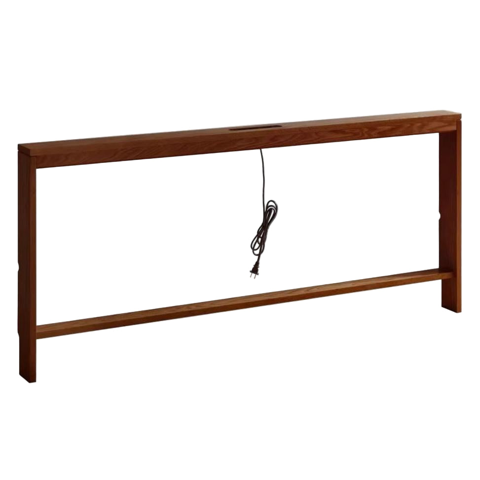 Oak Solid Wood Sofa Rear Storage Modern Wall Shelf