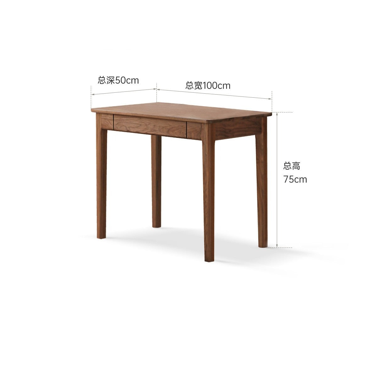 Black Walnut Solid Wood Desk with Drawer New Style