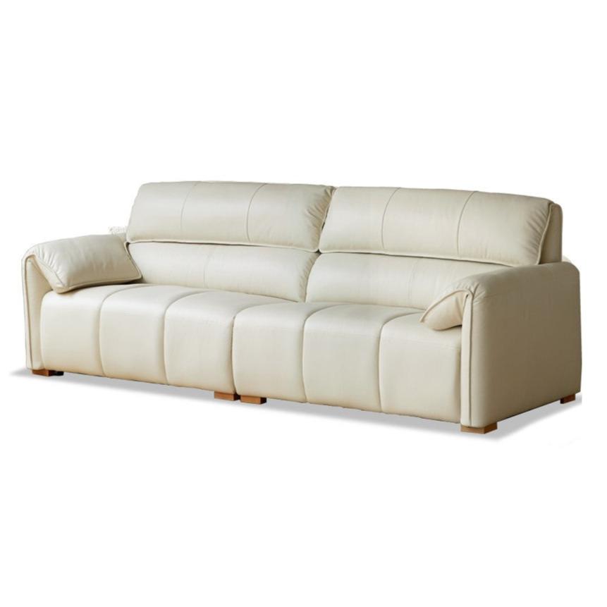 Leather First Layer Yellow Cowhide Piano Key Leather Sofa,