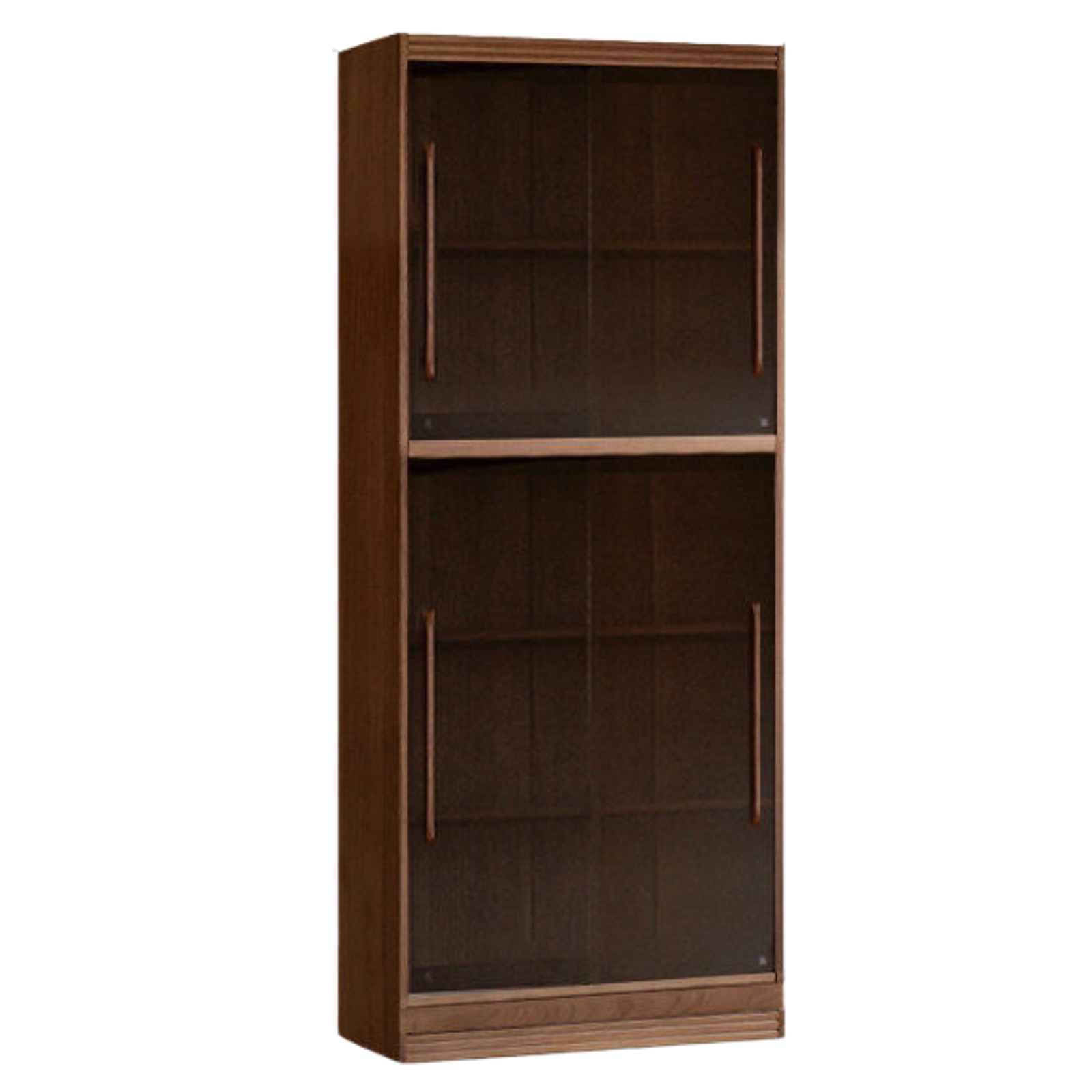 Black Walnut, Sandalwood Solid Wood Light Luxury Combined Bookshelf With Seat