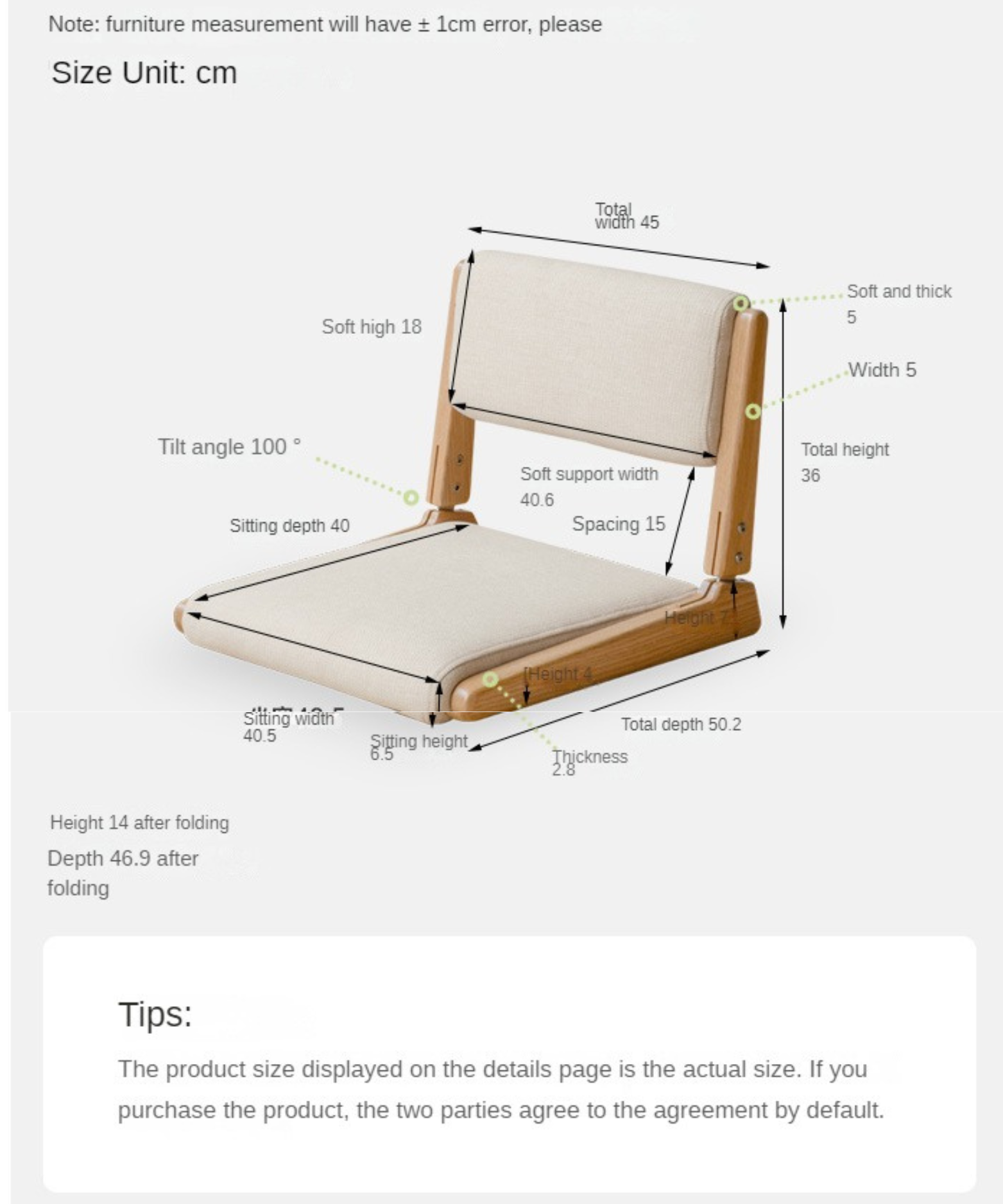 Oak Solid Wood Foldable Low Chair