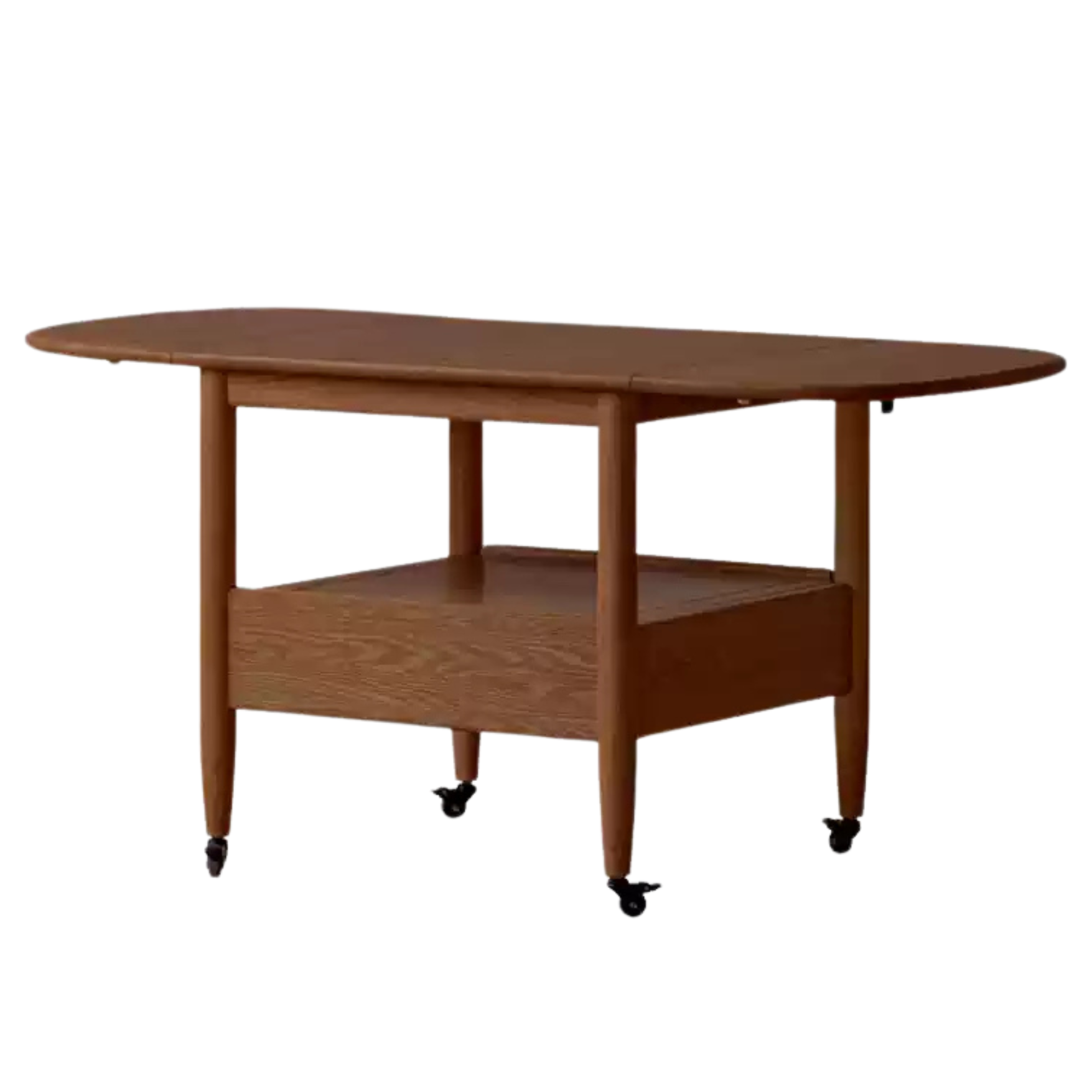Oak, Beech Solid Wood Folding Mobile Coffee Table