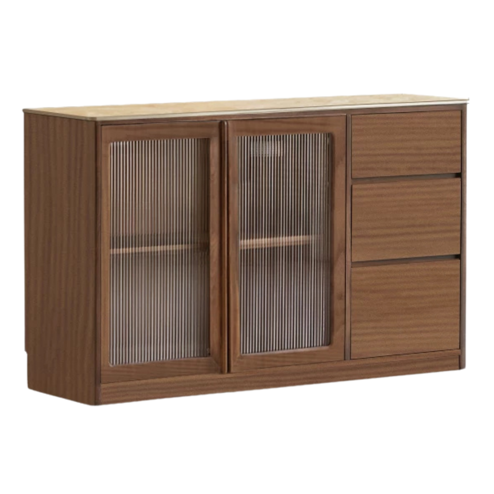 Sandalwood, Ash, White Ash Solid Wood Rock Board Modern Sideboard