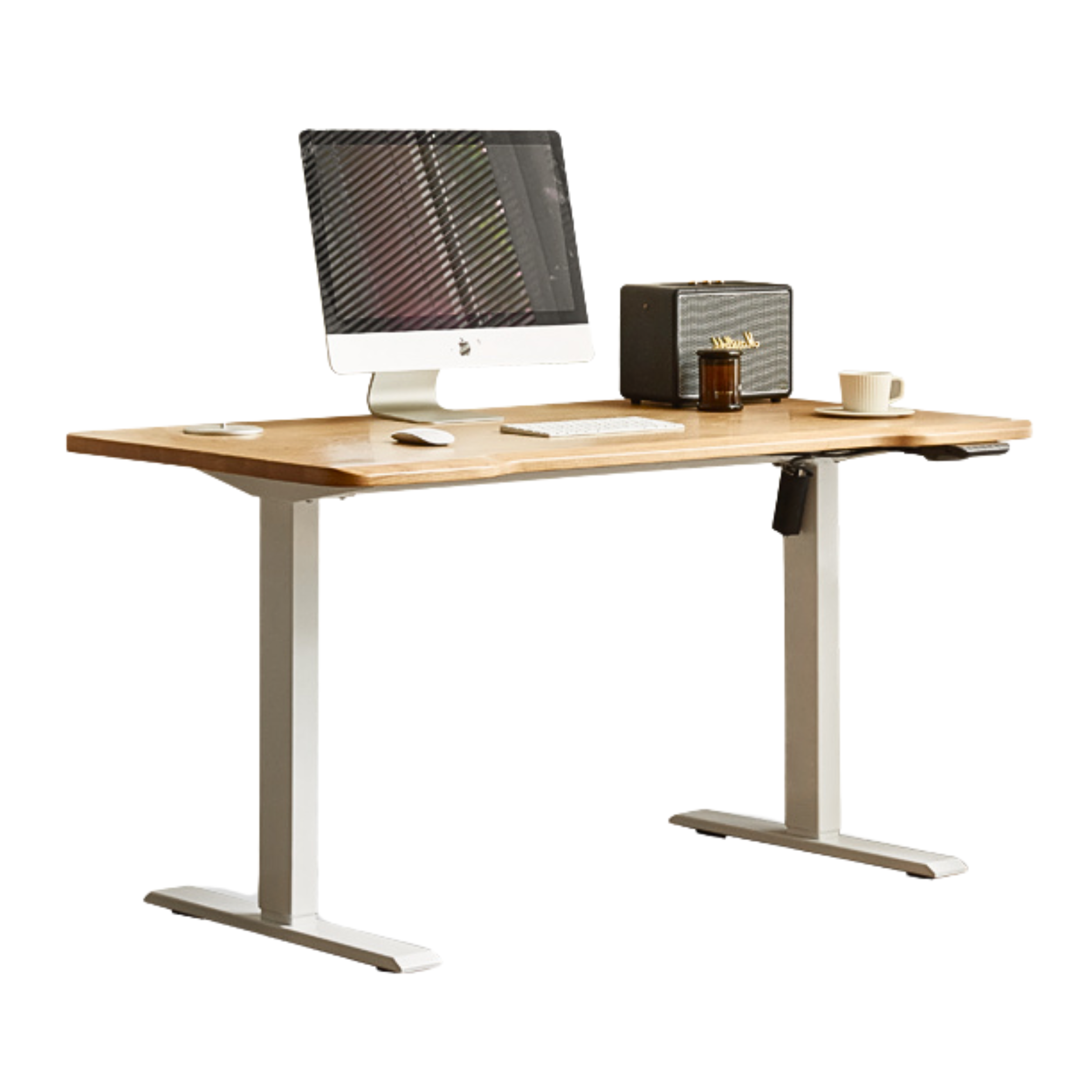 Cherry, Ash, Black Walnut Solid Wood Electric Lift Standing Desk