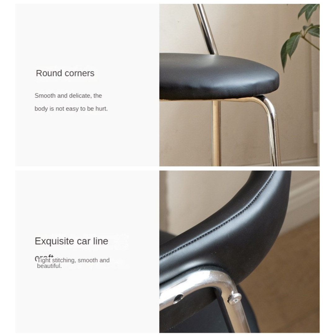 Makeup Soft White/Black Chair