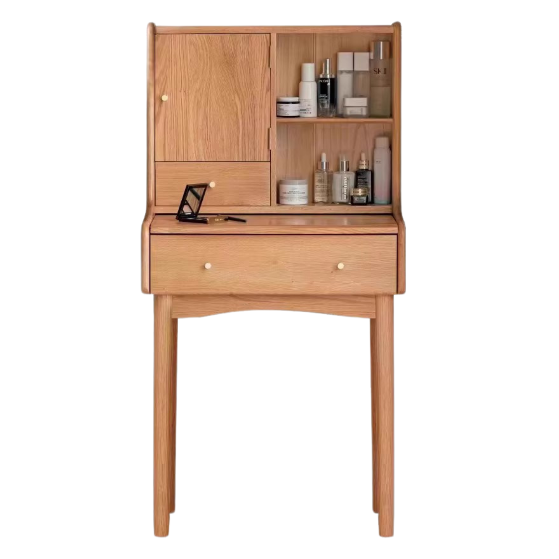 Oak Solid Wood, Solid Rubberwood Vanity Table, Makeup Table.