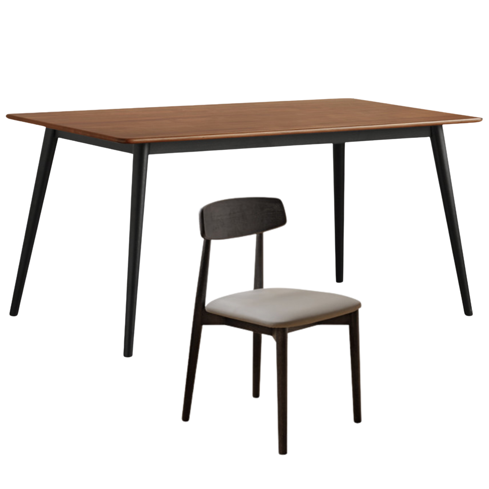 Black Walnut Solid Wood Italian Light Luxury Dining Table