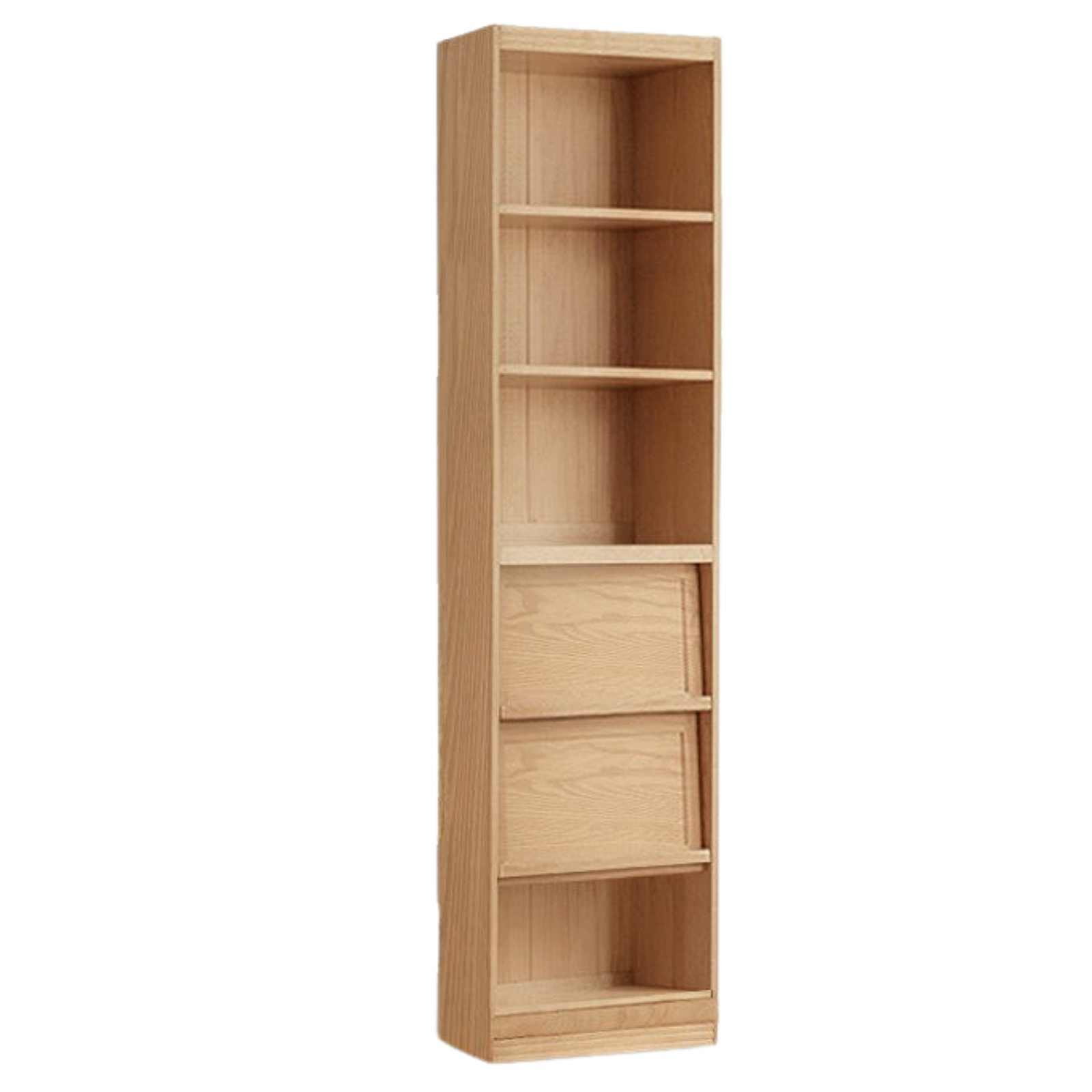 Ash, Oak Solid Wood Modern Combination Bookcase Integrated Card Seat