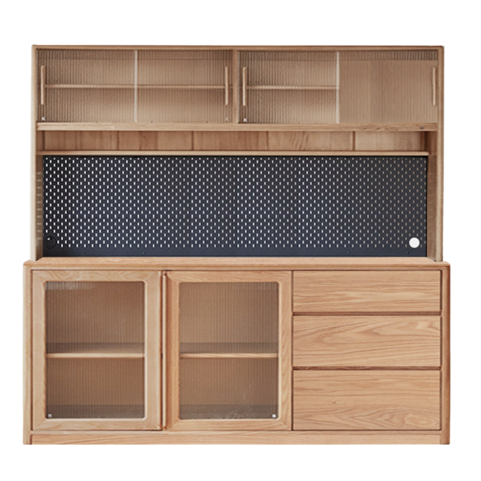 Ash Solid Wood White Wax Rock Plate Sideboard