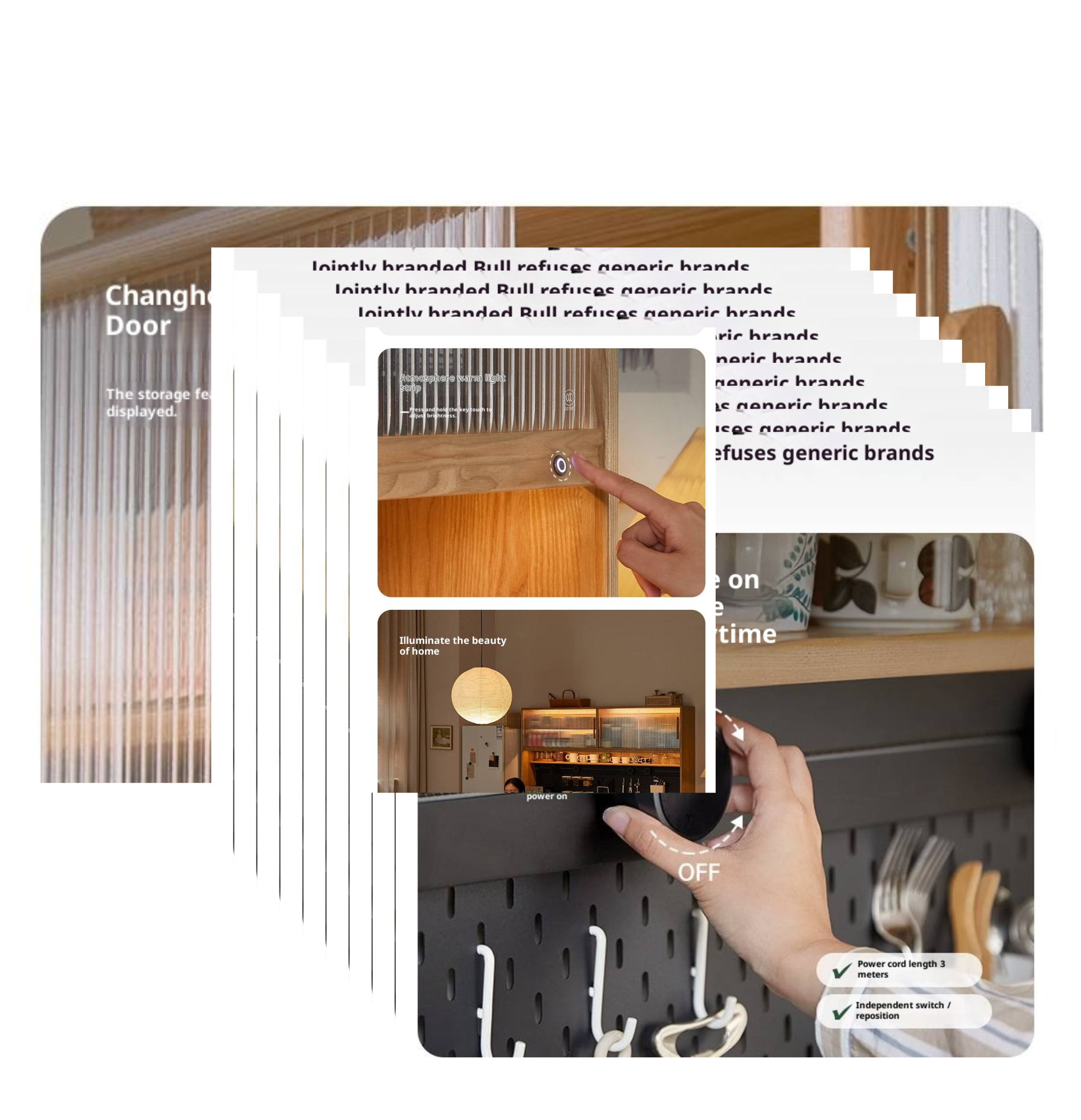 Ash Solid Wood White Wax Rock Plate Sideboard