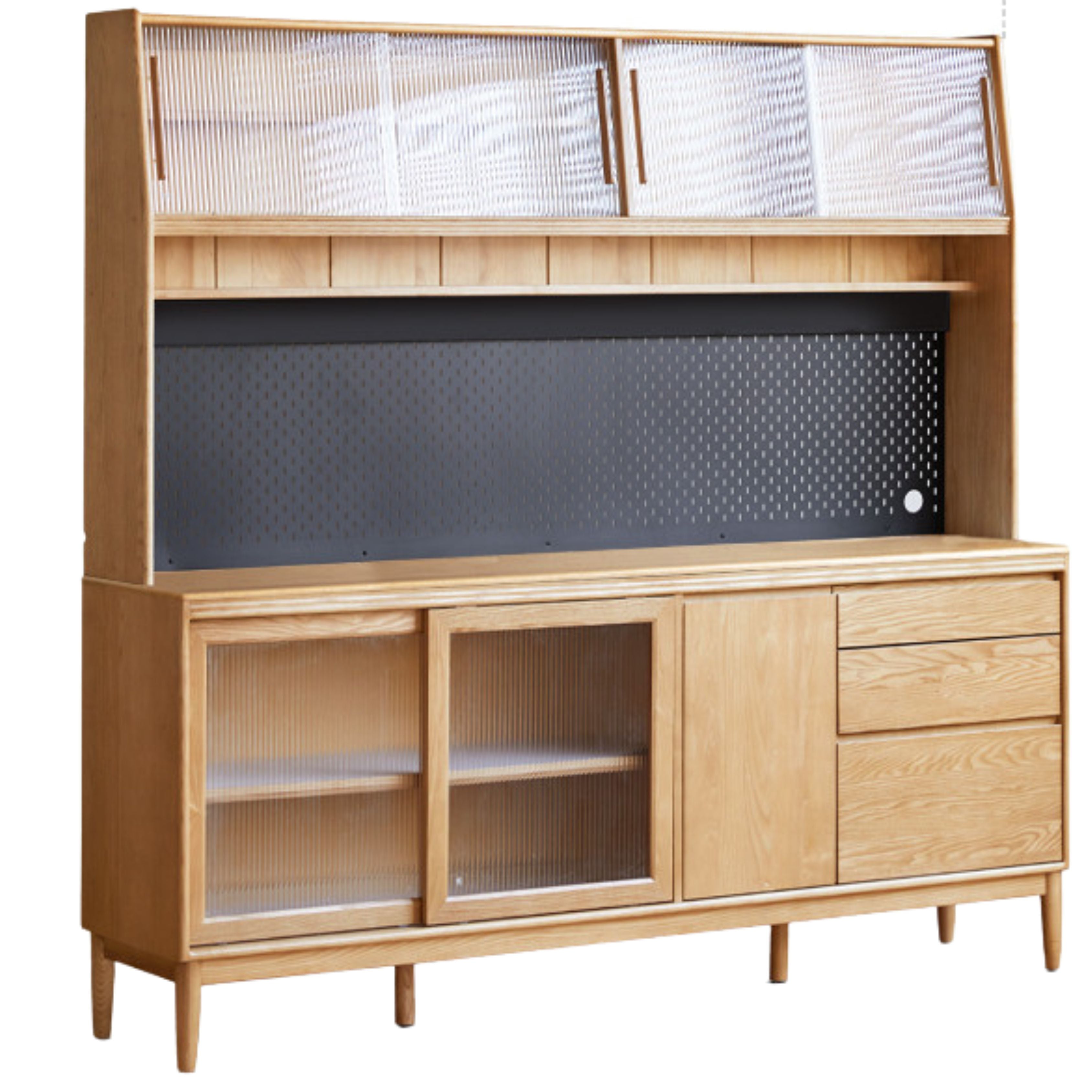 Oak, Ash Solid Wood Large Capacity Storage Sideboard