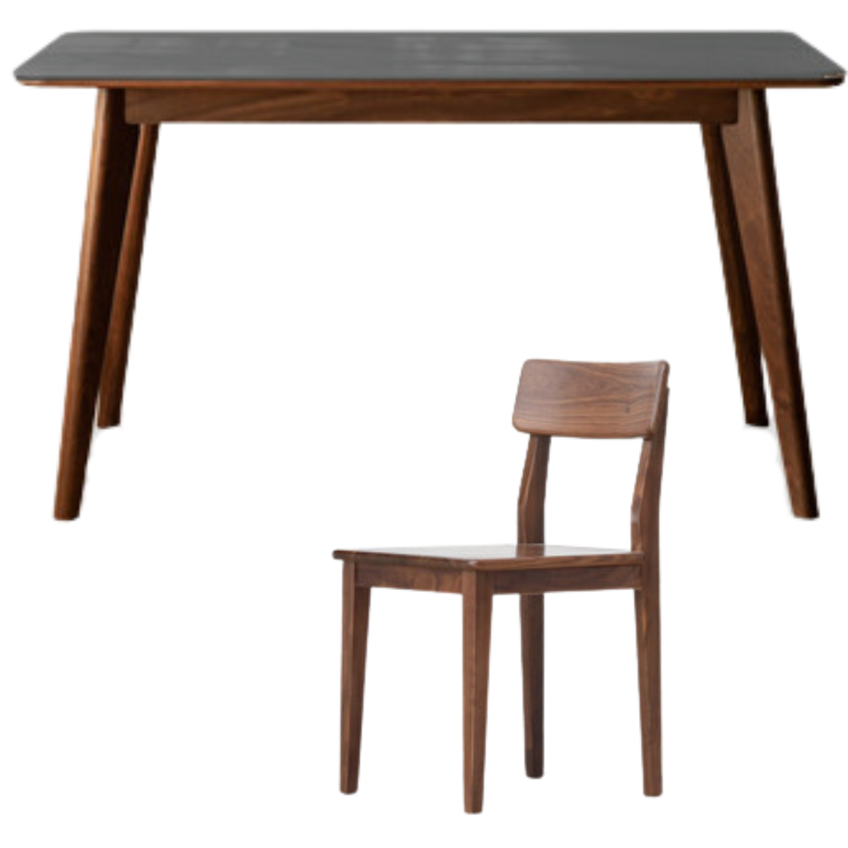 Ash, Black Walnut, Sandalwood Solid Wood Rock Plate Dining Table