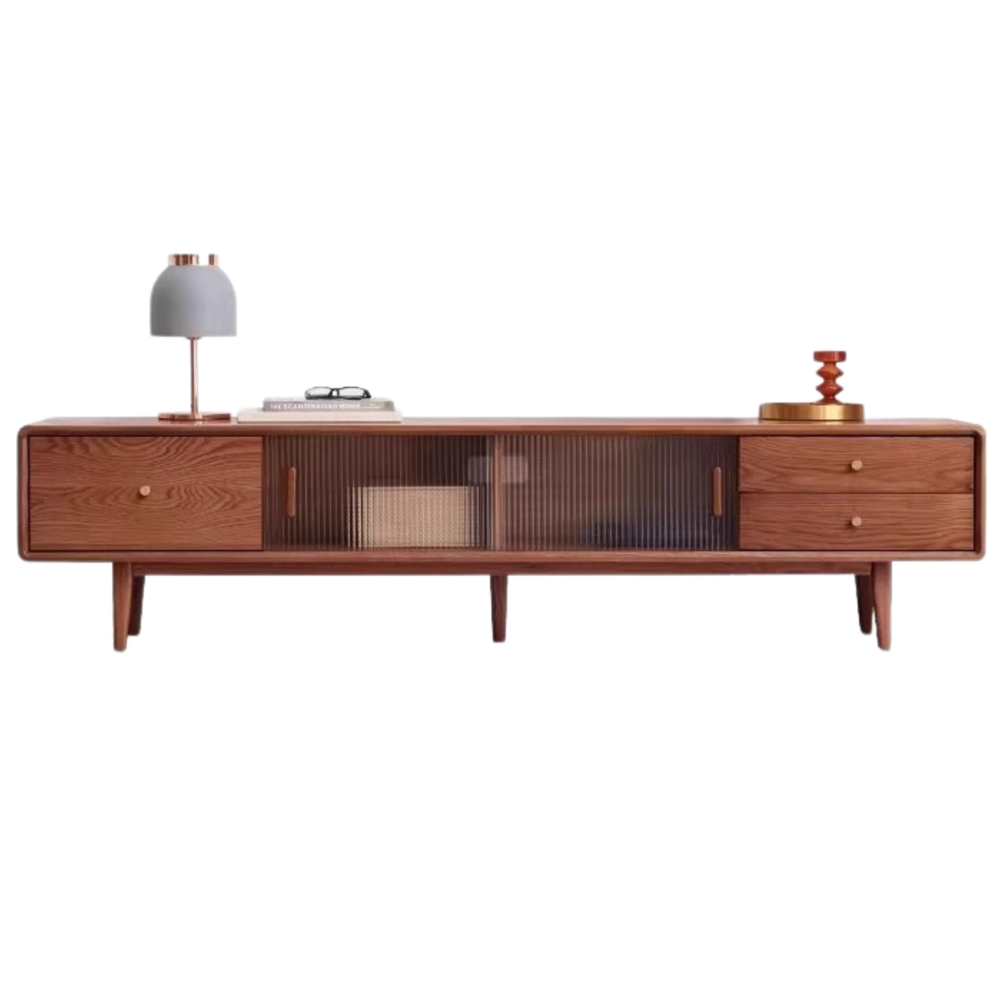Oak Solid Wood Nordic Modern TV Stand