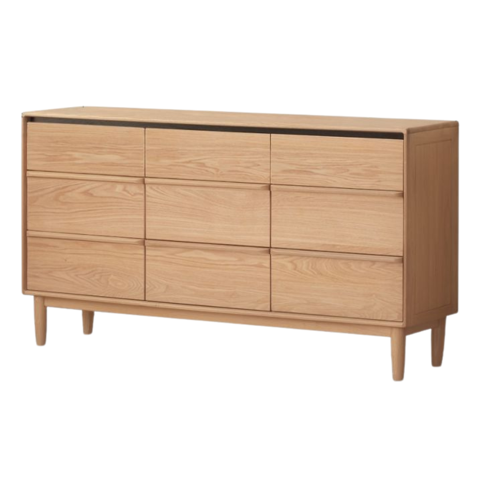 Oak, Ash Solid Wood Modern Storage Drawer Cabinet