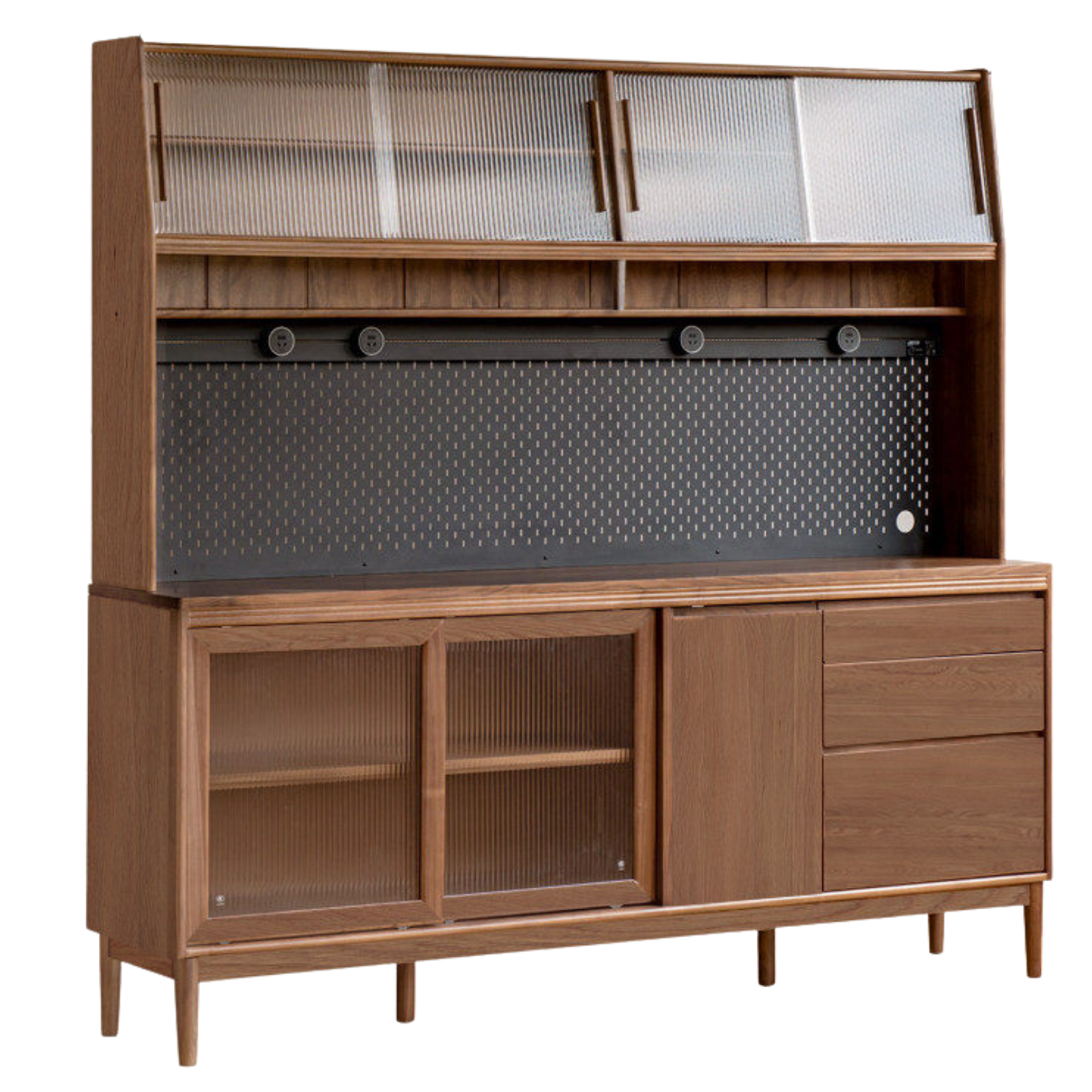 Black Walnut, Oak, Sandalwood, Ash, White Ash Solid Wood Rock Board Sideboard