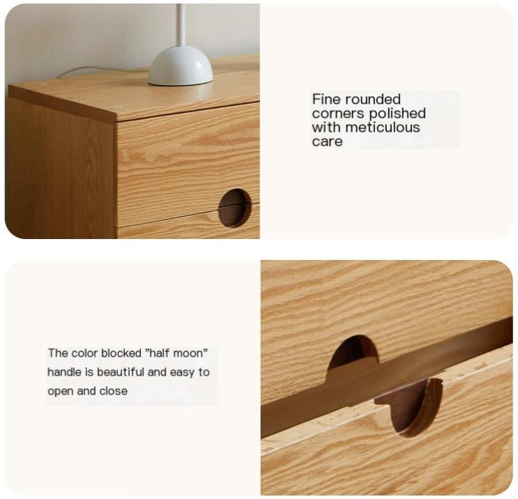 Oak Solid Wood Modern TV Cabinet.