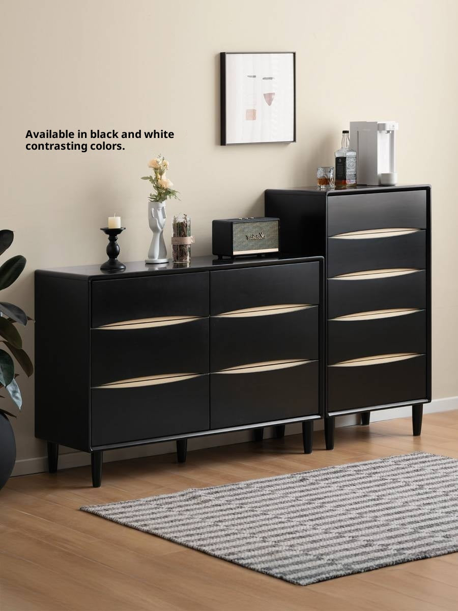 Poplar Solid Wood Vintage Style Side Cabinet.