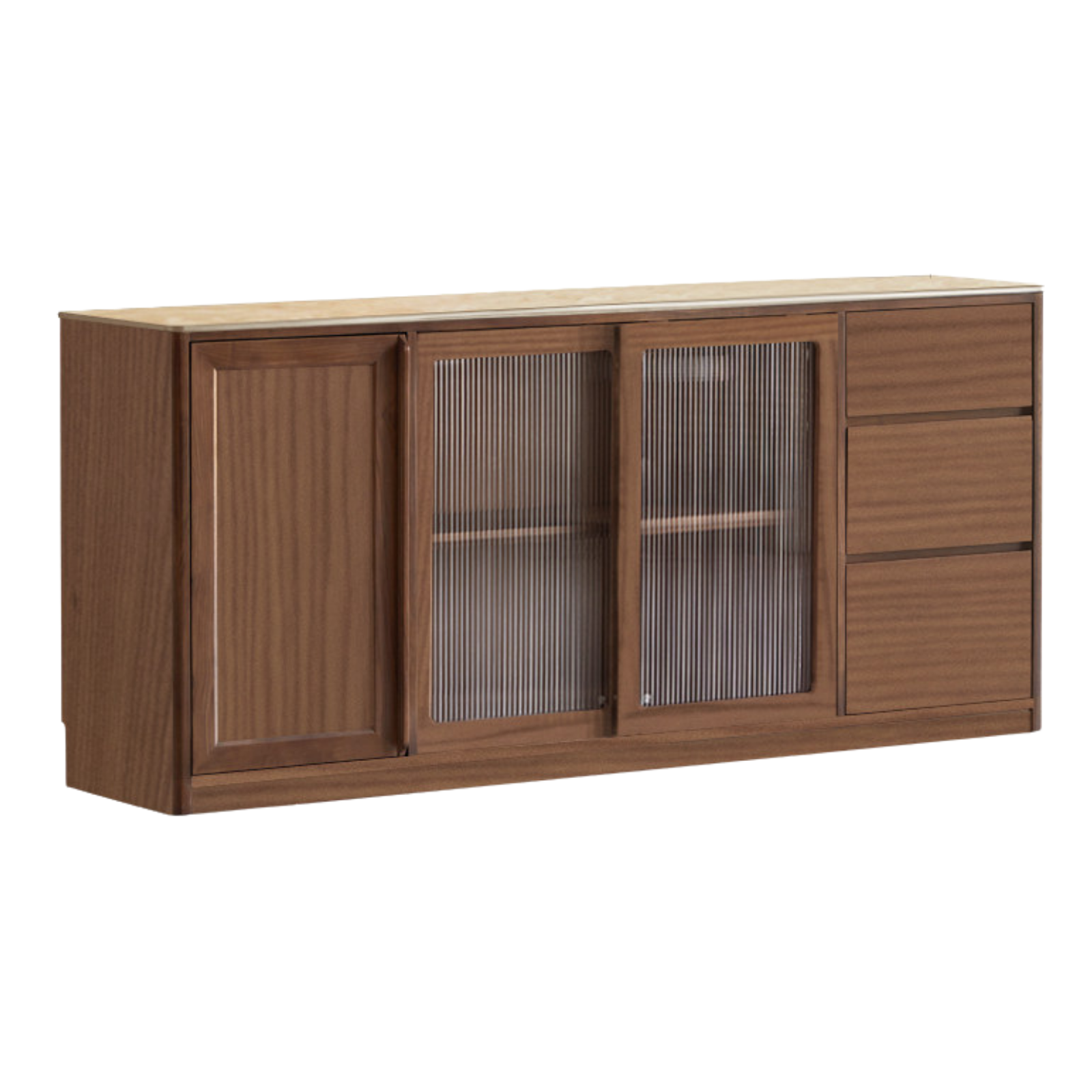 Sandalwood, Ash, White Ash Solid Wood Rock Board Modern Sideboard