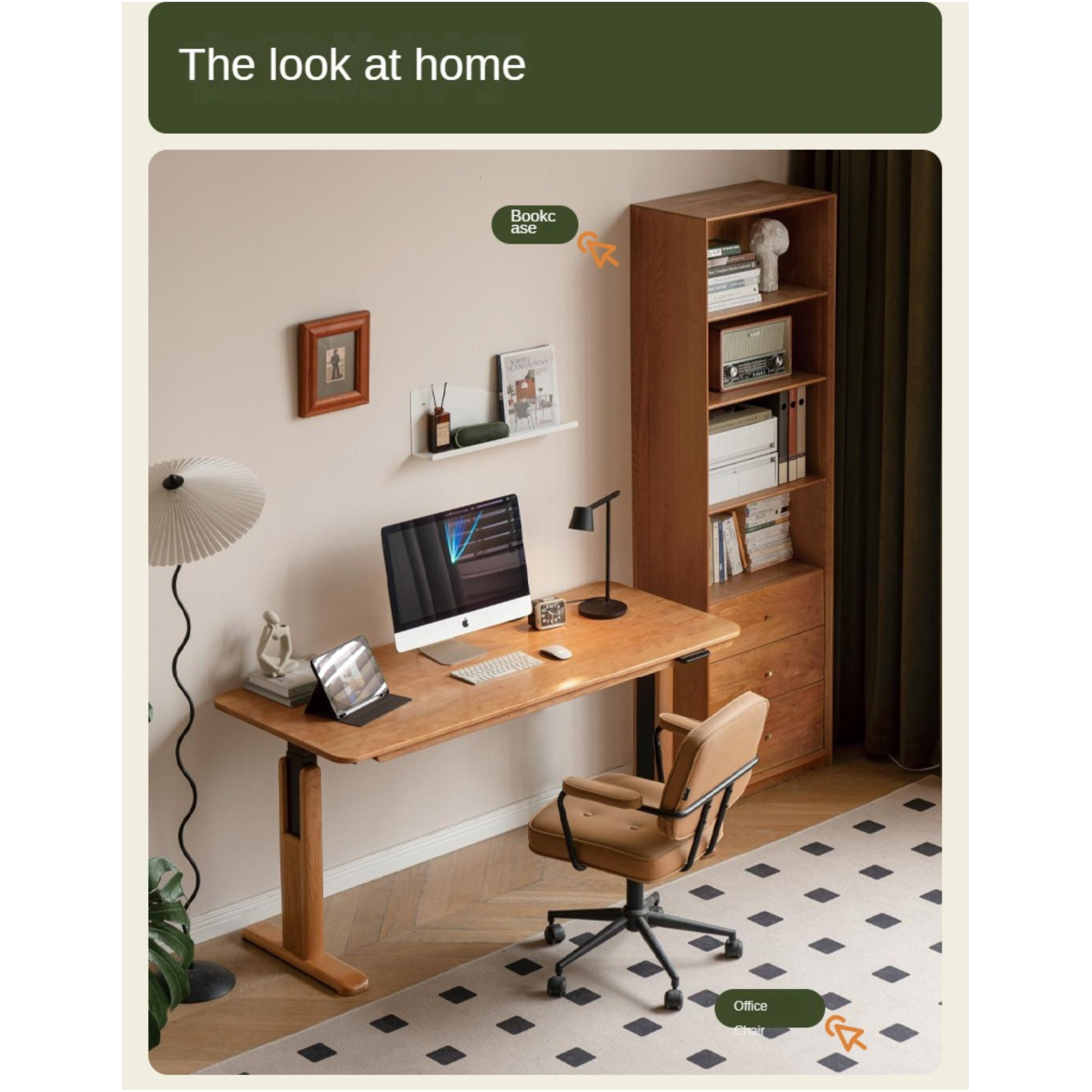 Cherry, Ash Solid Wood Electric Elevating Desk