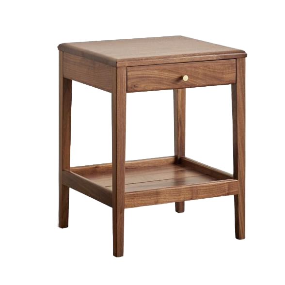 Black Walnut Solid Wood Narrow Nightstand
