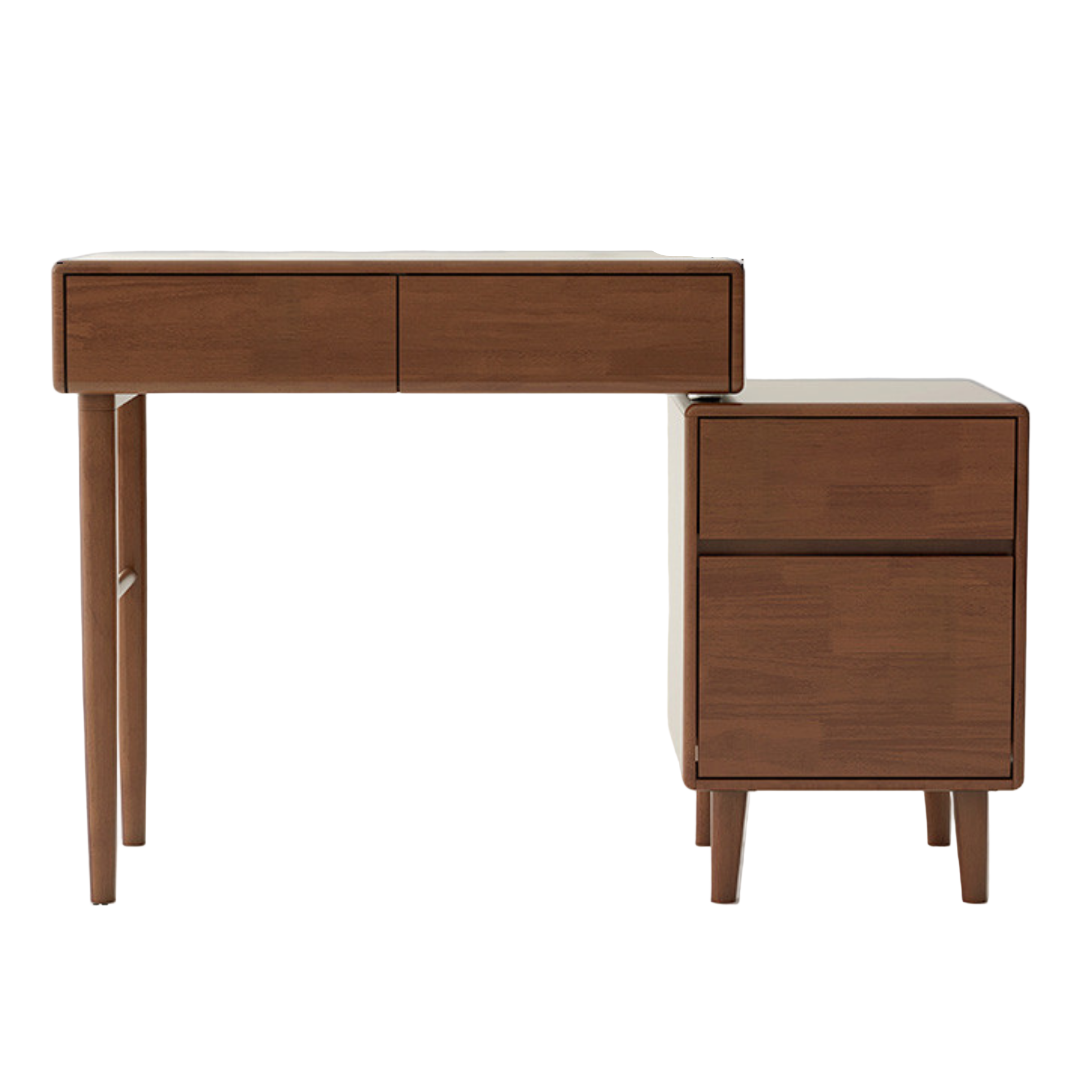 Solid Rubberwood, Oak, Beech Solid Wood Retractable Vanity Table Modern.