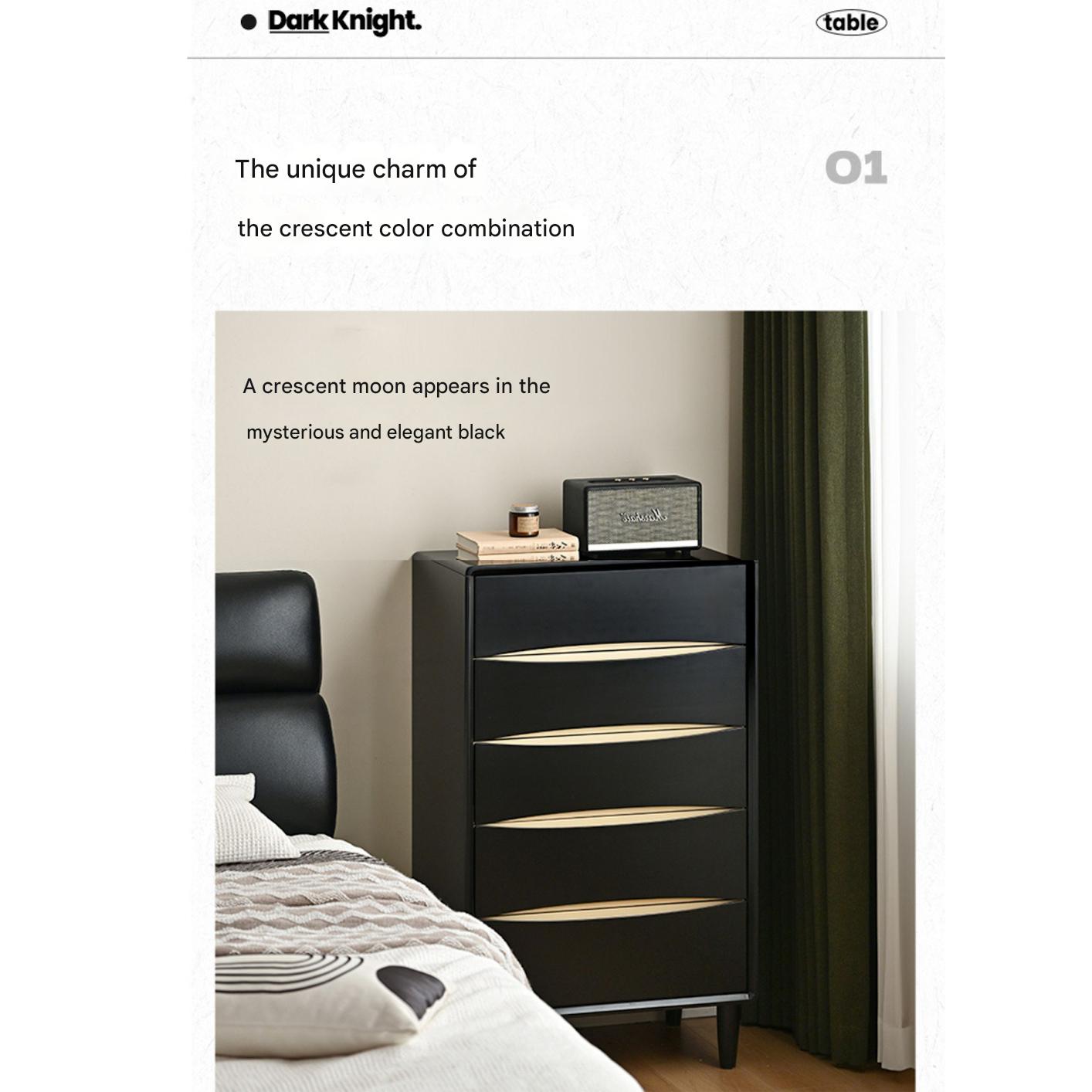 Solid Rubberwood Modern Drawer Cabinet.