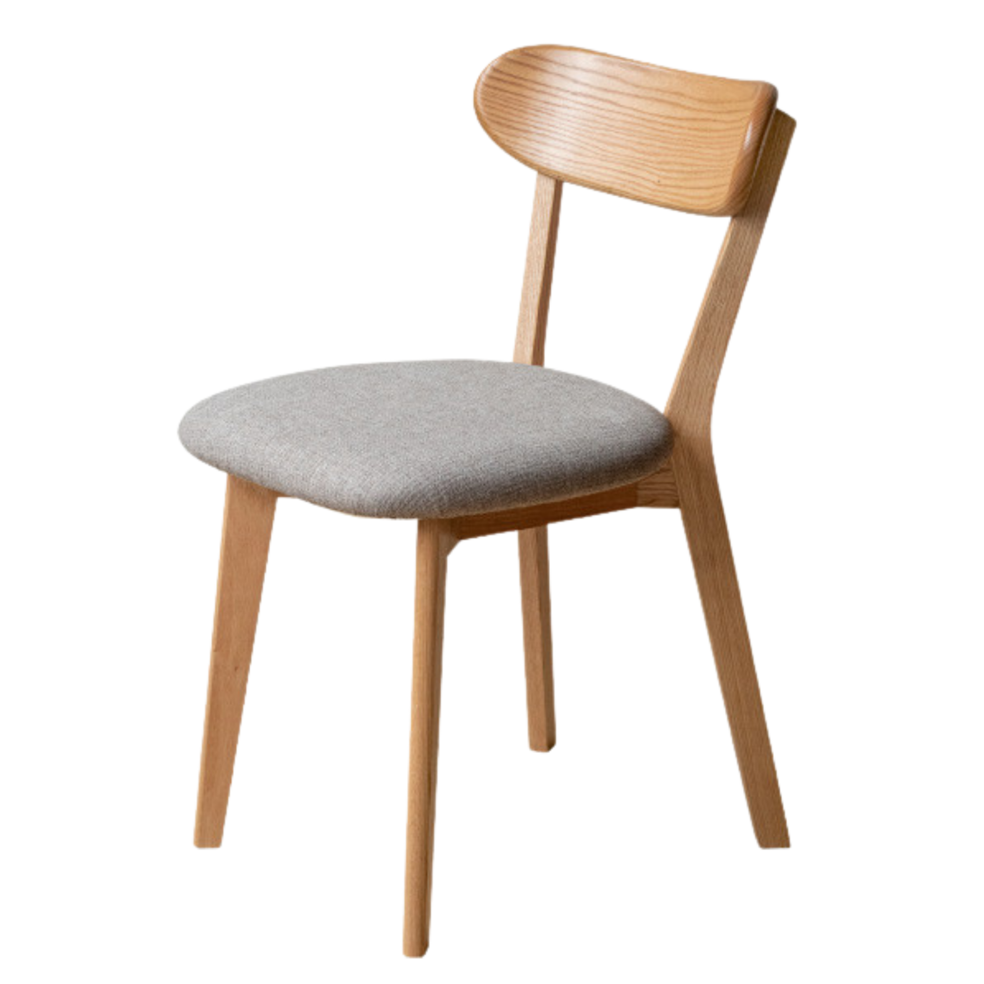 Ash, Oak, Beech, Cherry Solid Wood Curved Backrest Dining Chair
