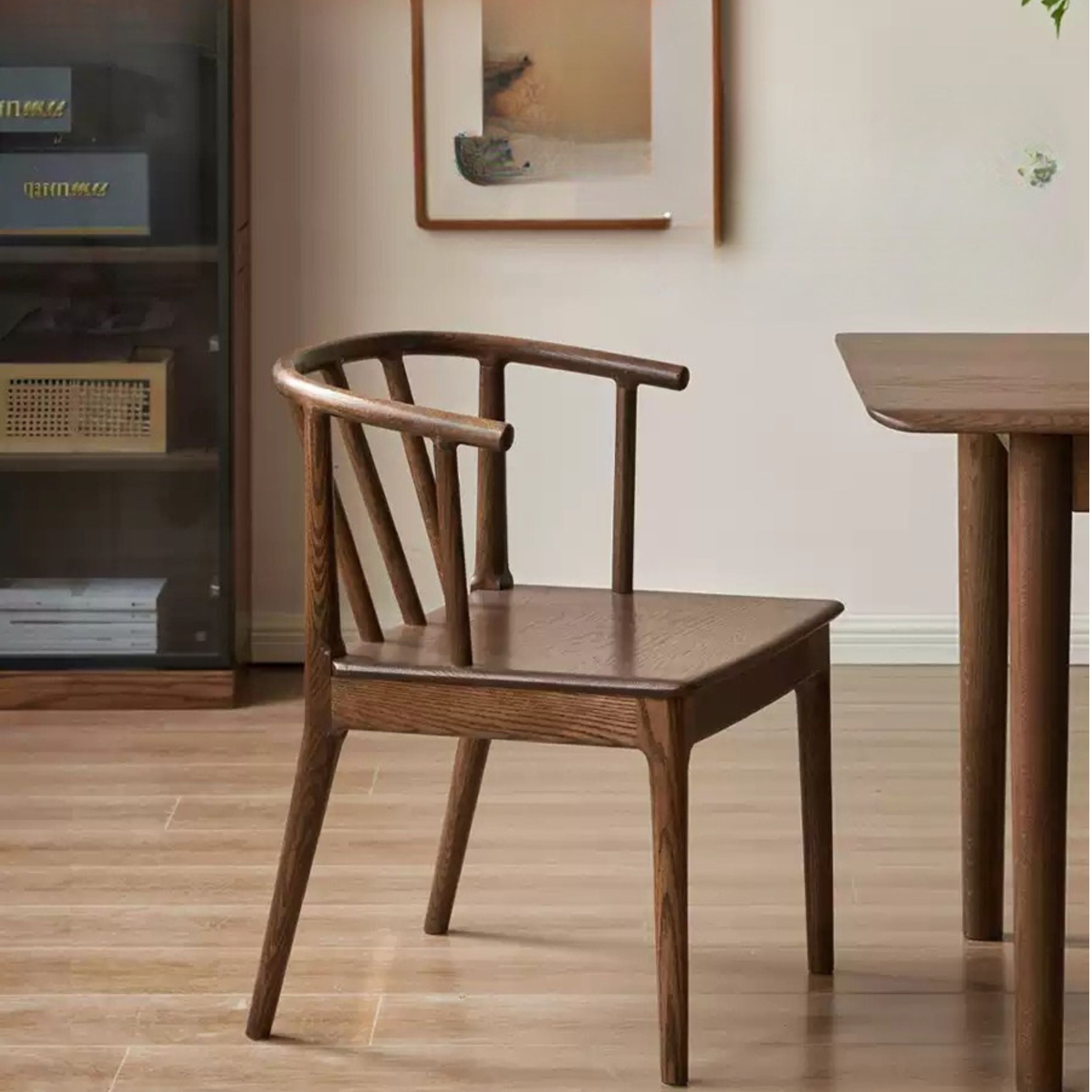 Oak Solid Wood Round Chair.