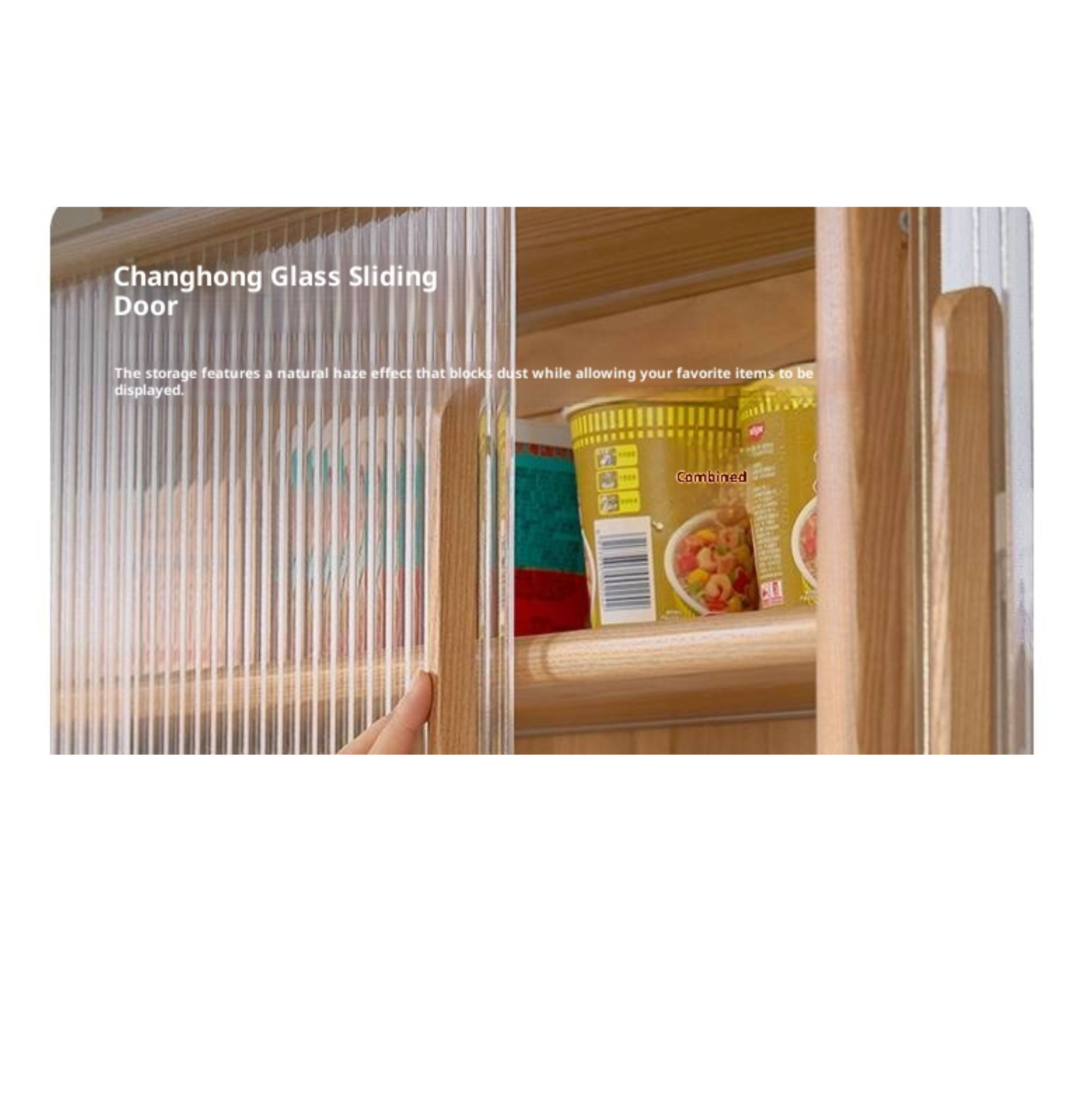 Ash Solid Wood White Wax Rock Plate Sideboard