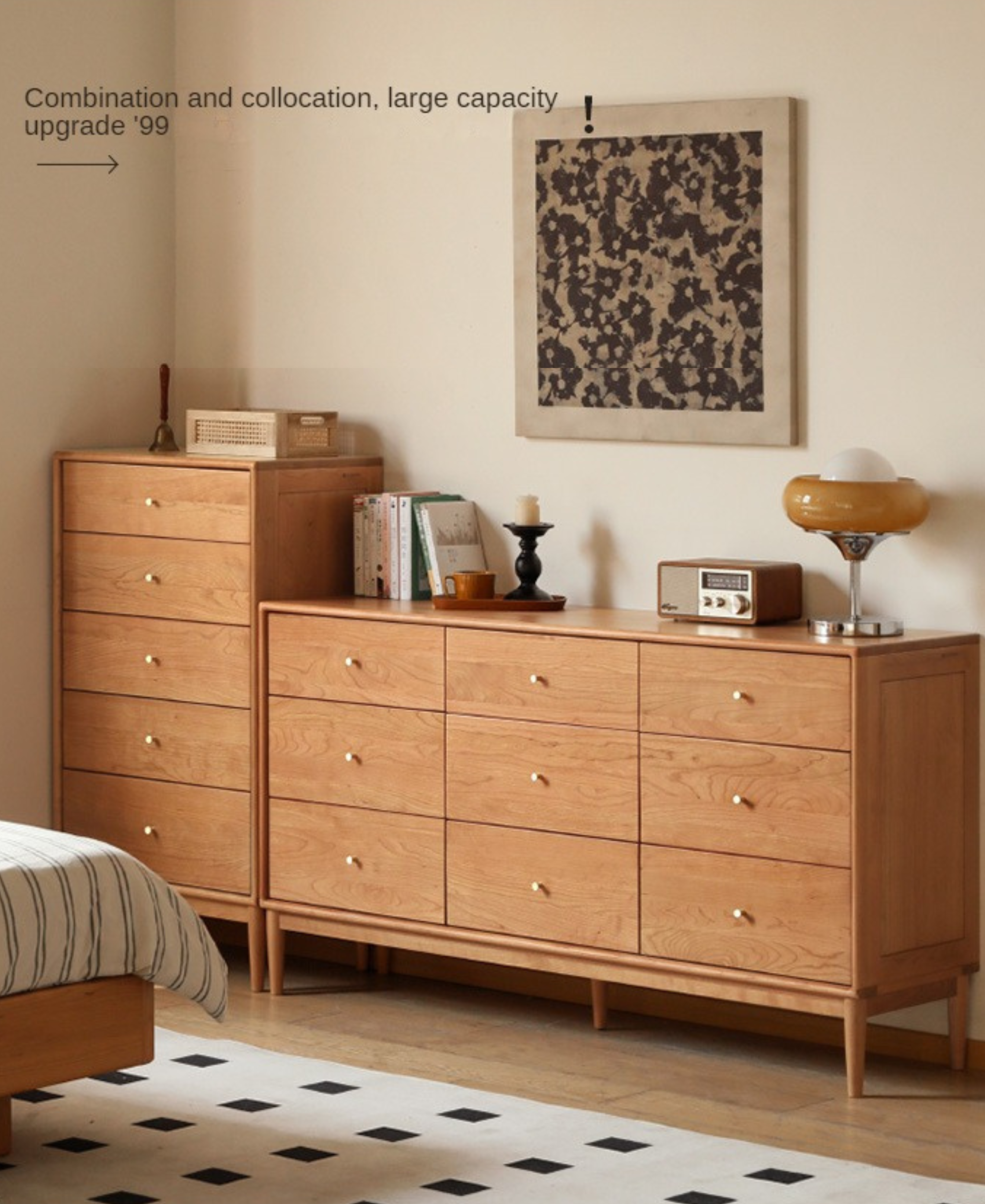 Cherry Solid Wood Chest of Drawers