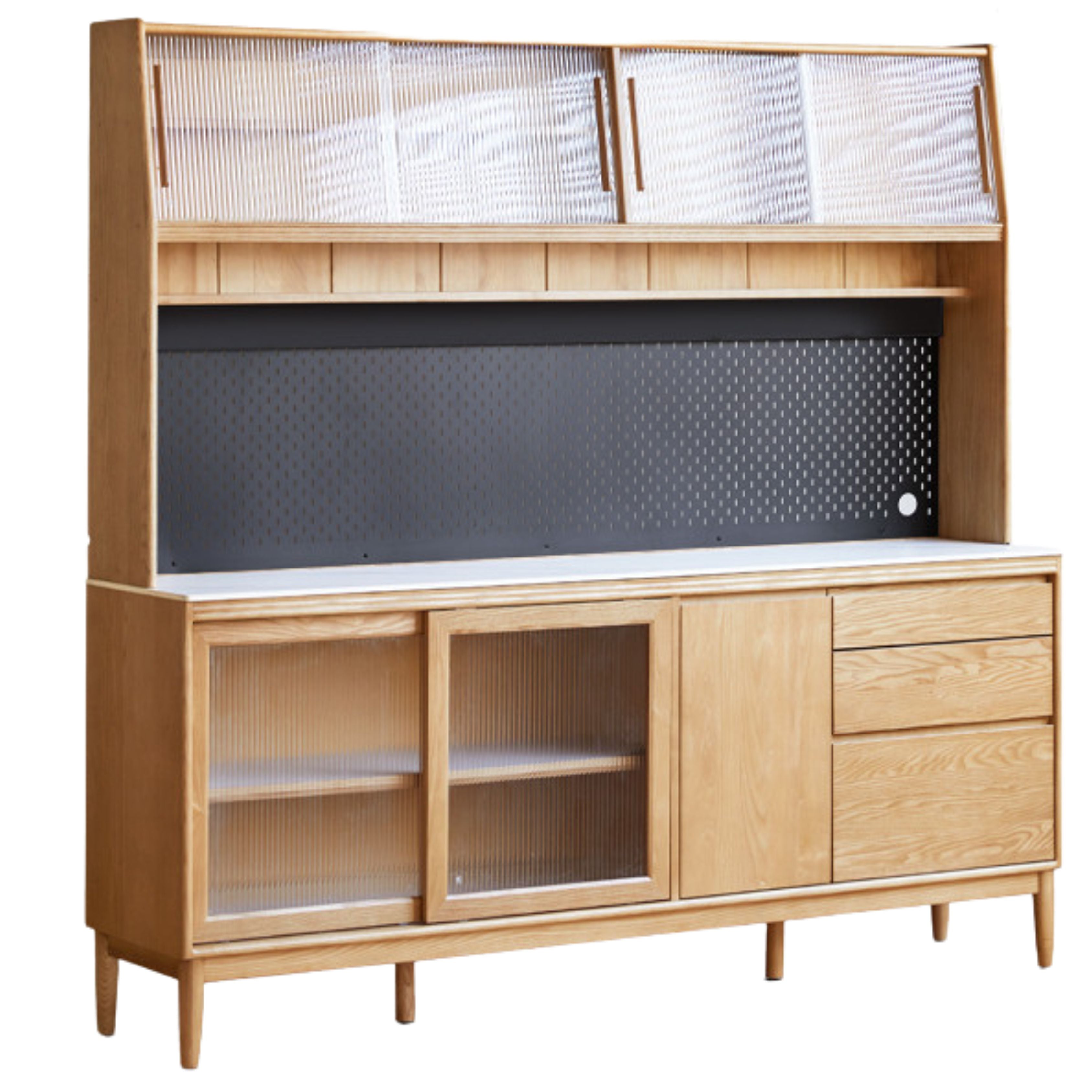 Oak, Ash, White Ash Solid Wood Large Capacity Storage Sideboard