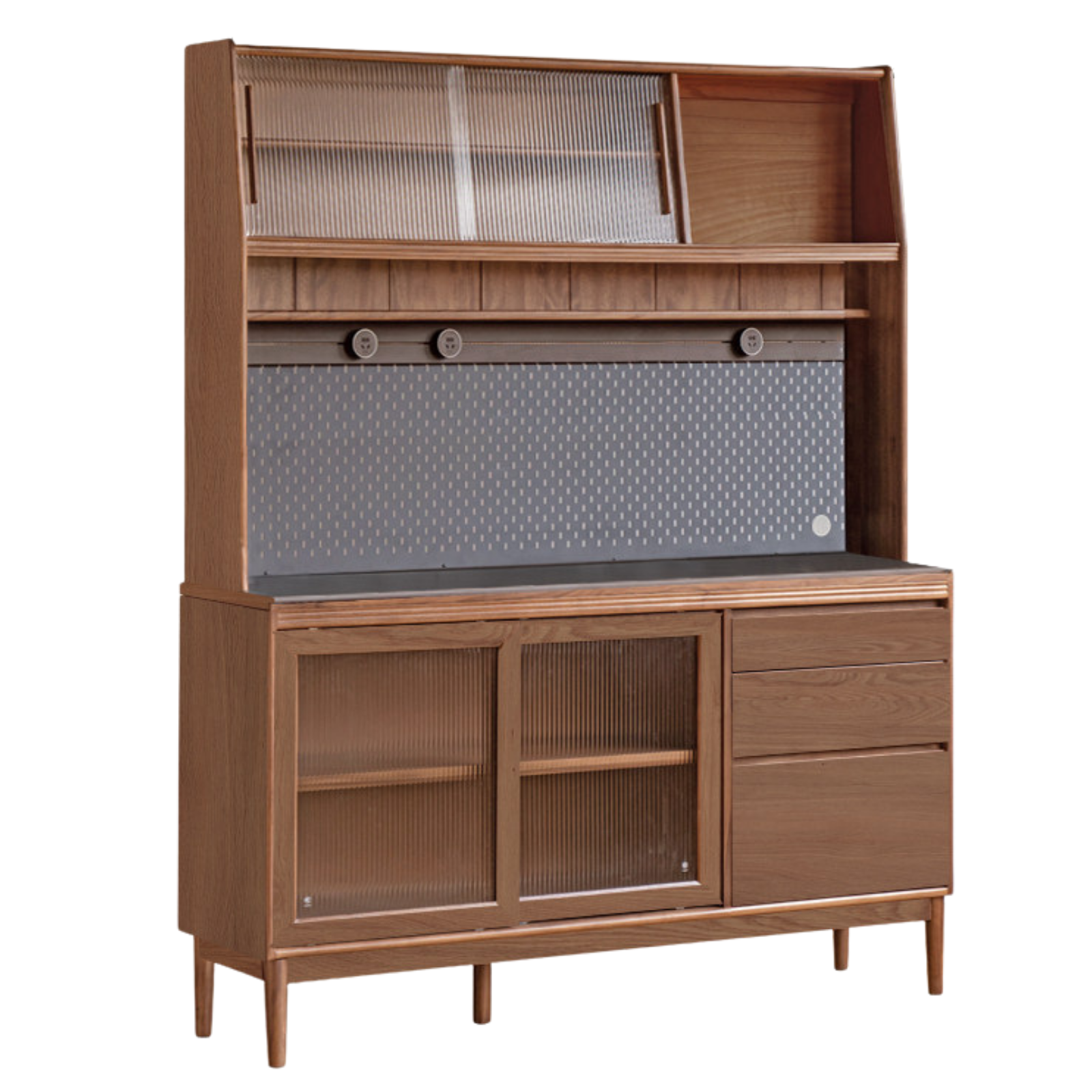 Black Walnut, Oak, Sandalwood, Ash, White Ash Solid Wood Rock Board Sideboard