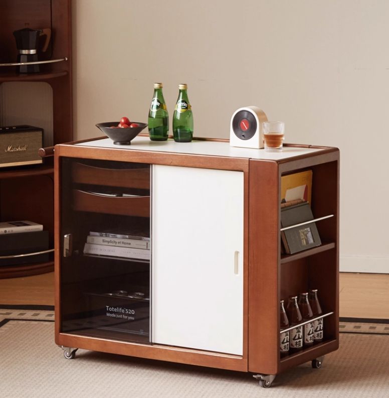 Poplar Solid Wood Middle-Aged Style Side Table