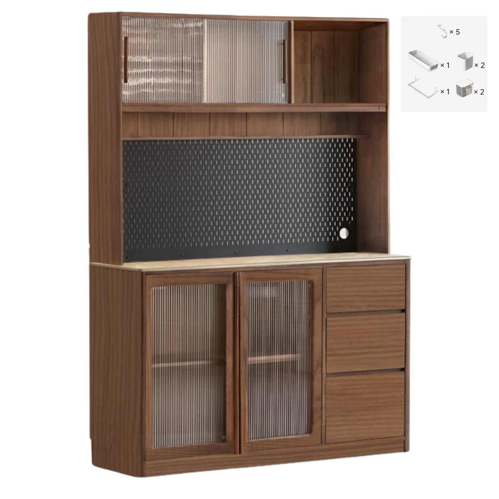 Sandalwood, Ash, White Ash Solid Wood Rock Board Modern Sideboard