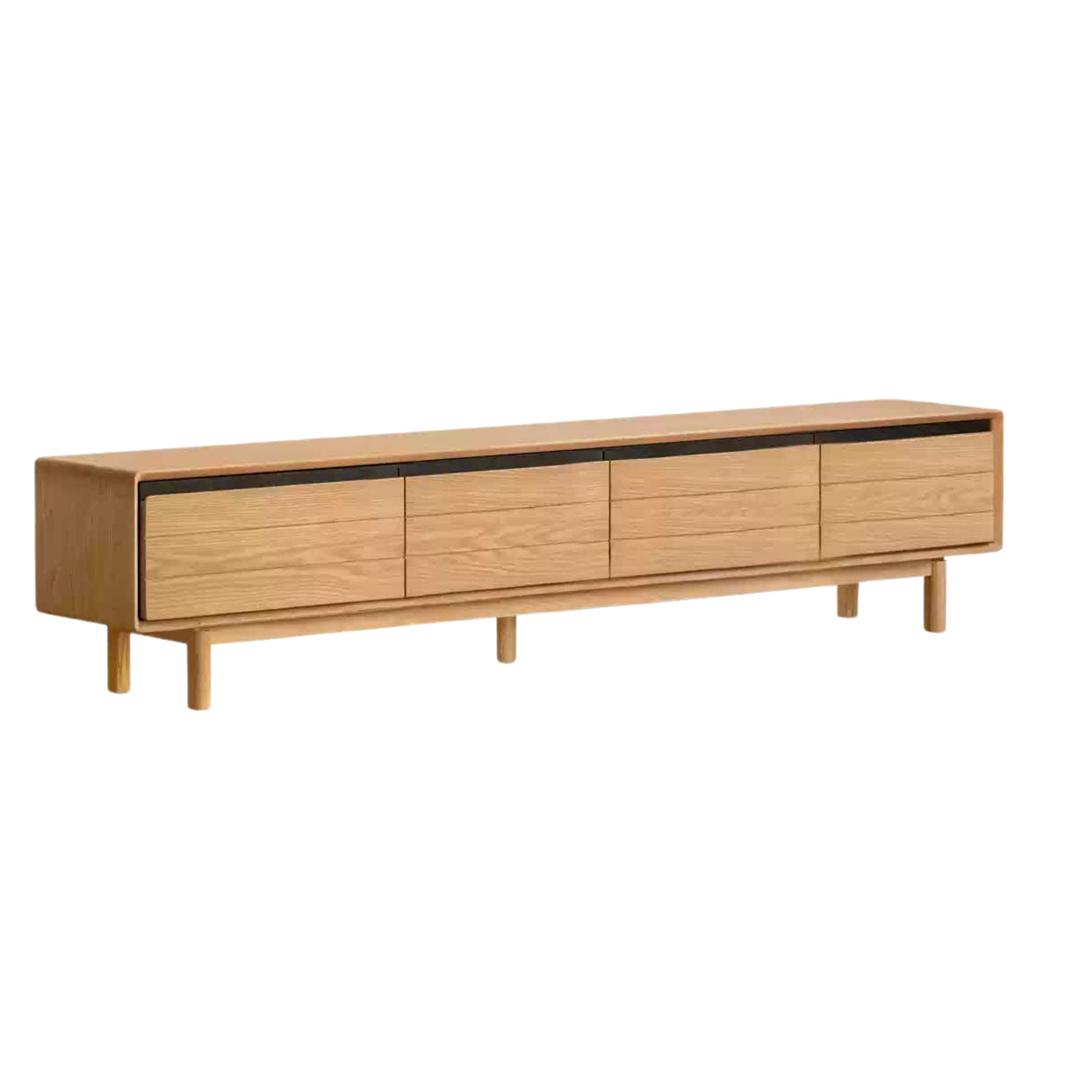 Oak Solid Wood Modern TV Cabinet.