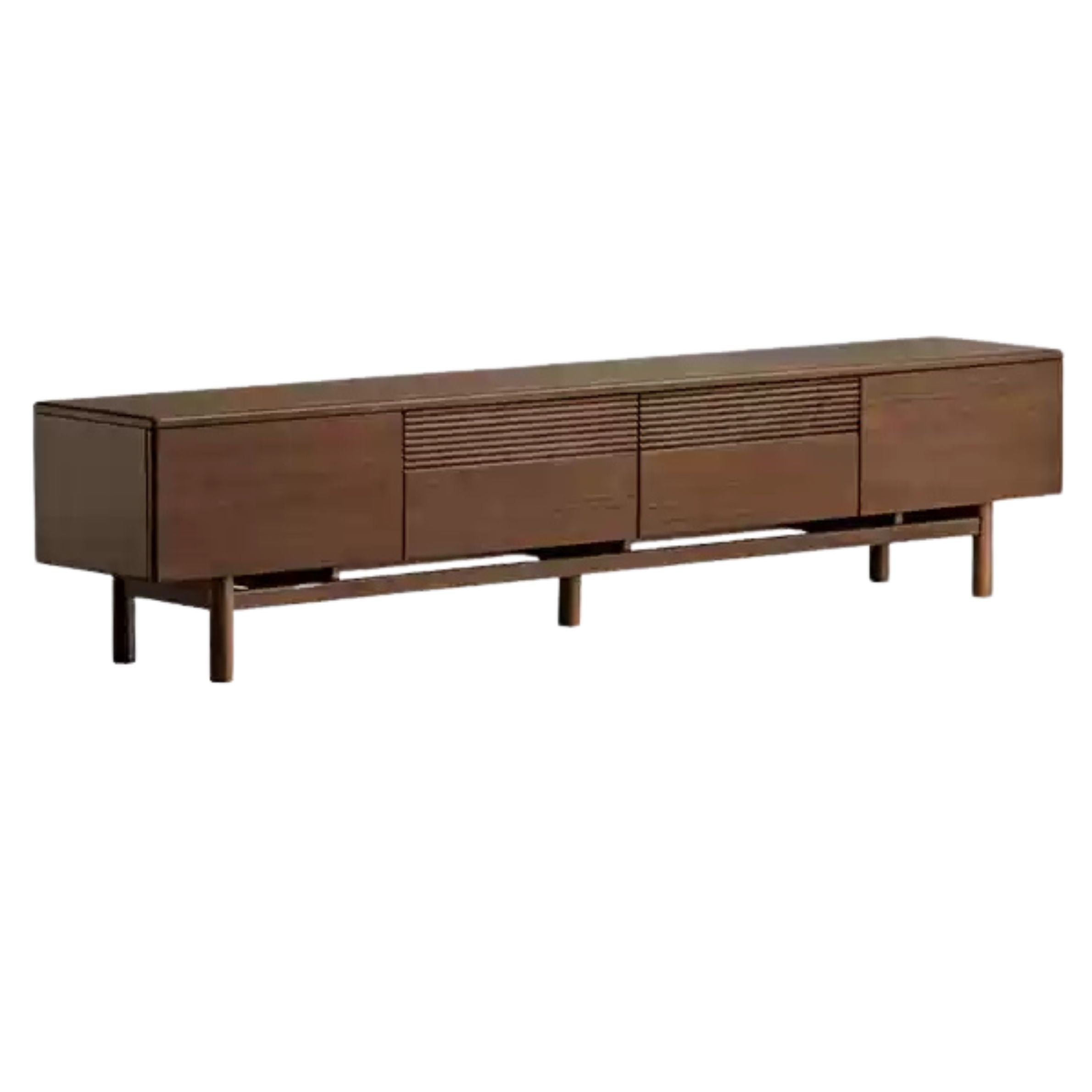 Black Walnut, Oak Solid Wood Floor TV Cabinet.